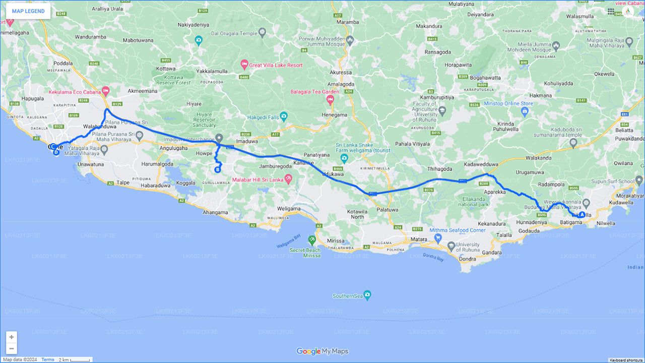 Handungoda og Galle fra Dikwella City (privat dagstur)