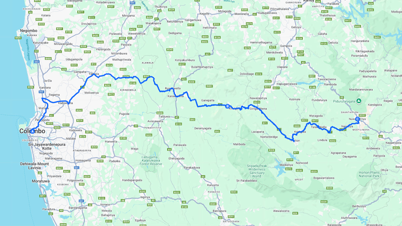 Colombo City til Nuwara Eliya City privat transport med Canyoning Adventure