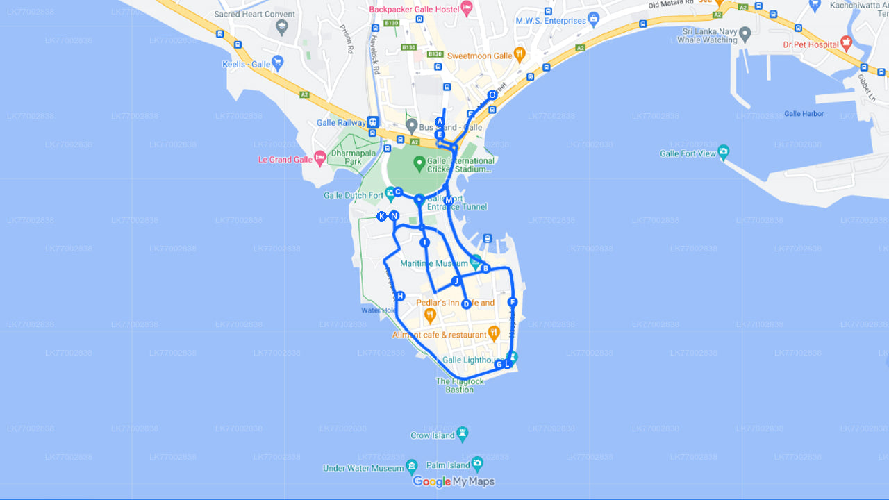 Hollandsk fort og by på cykel fra Galle