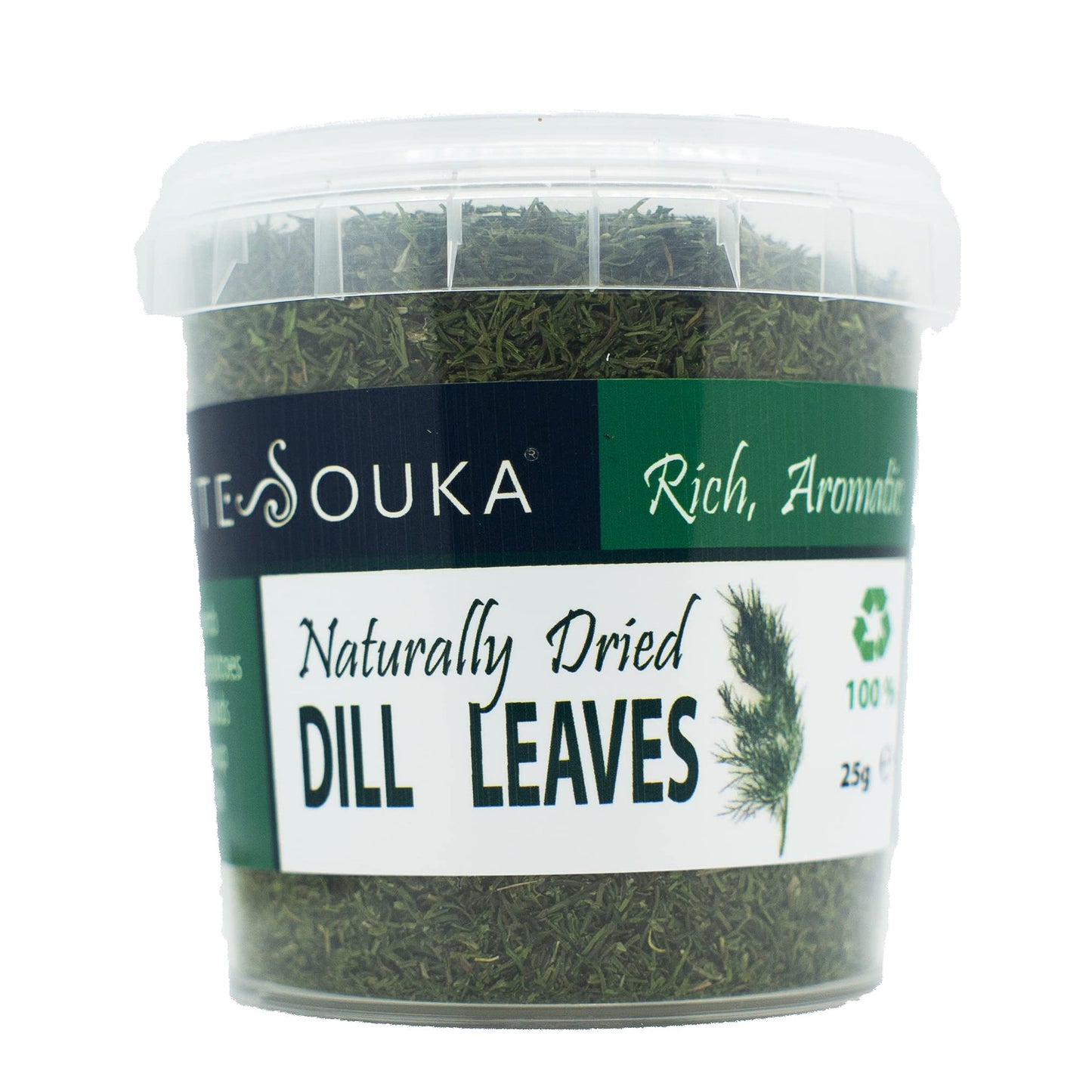 Lakpura tørrede dildblade