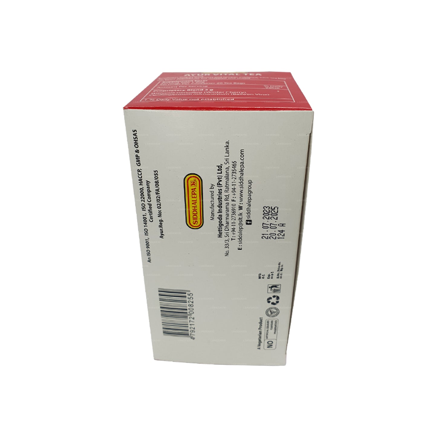 Siddhalepa Ayur Vital Te (40g) 20 Teposer