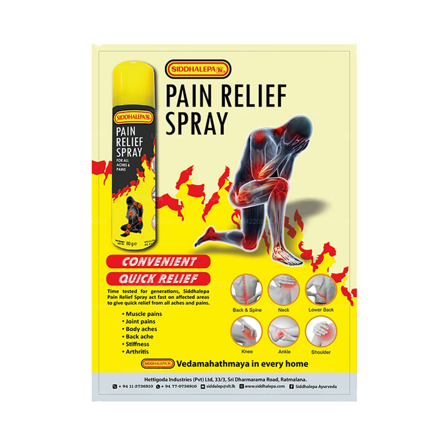 Siddhalepa Smertelindrende Spray (80 g)