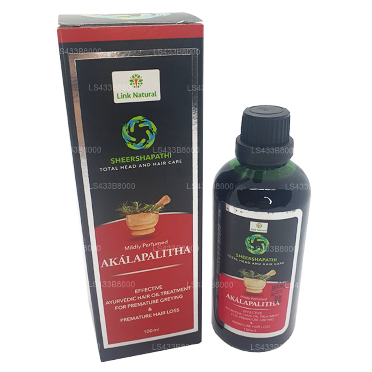 Link naturlige Akalapalitha ayurvedisk hår olie (100ml)