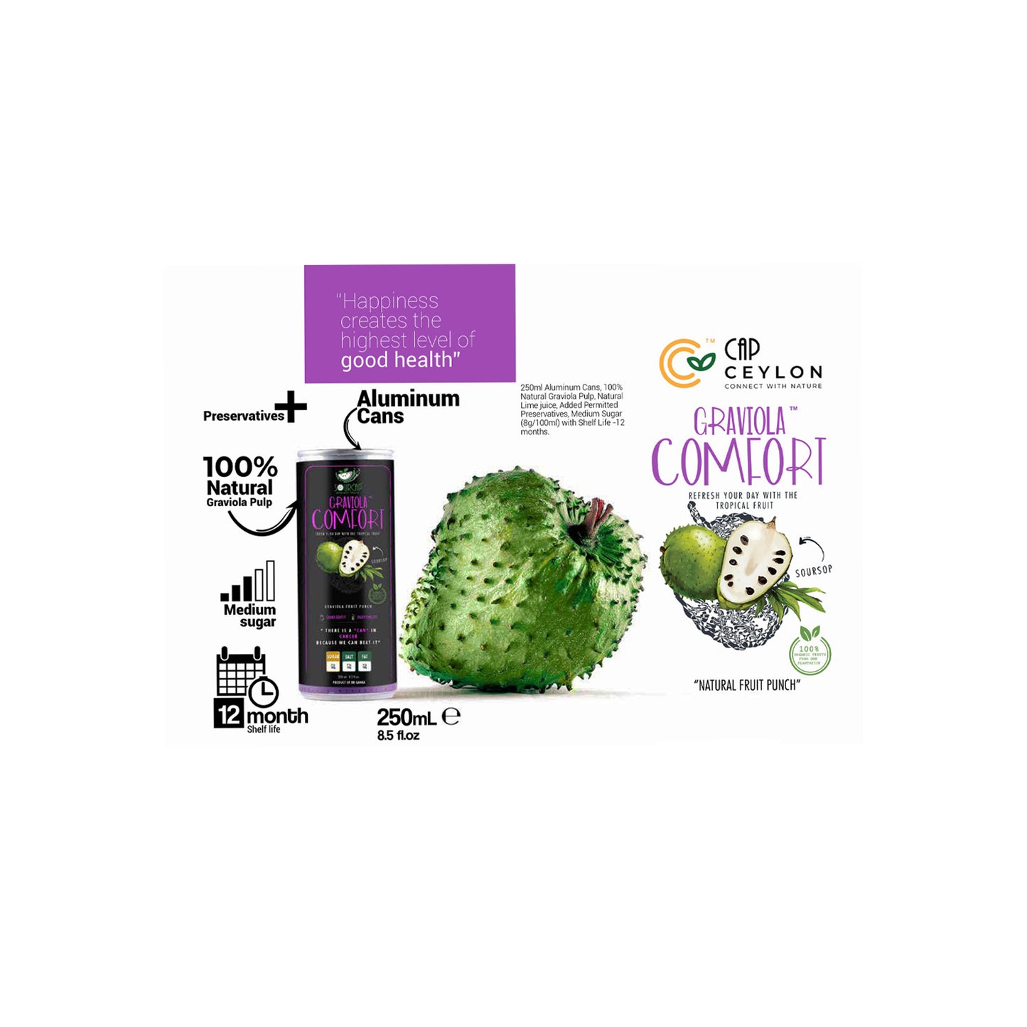 Hætte Ceylon Graviola Comfort (250ml)