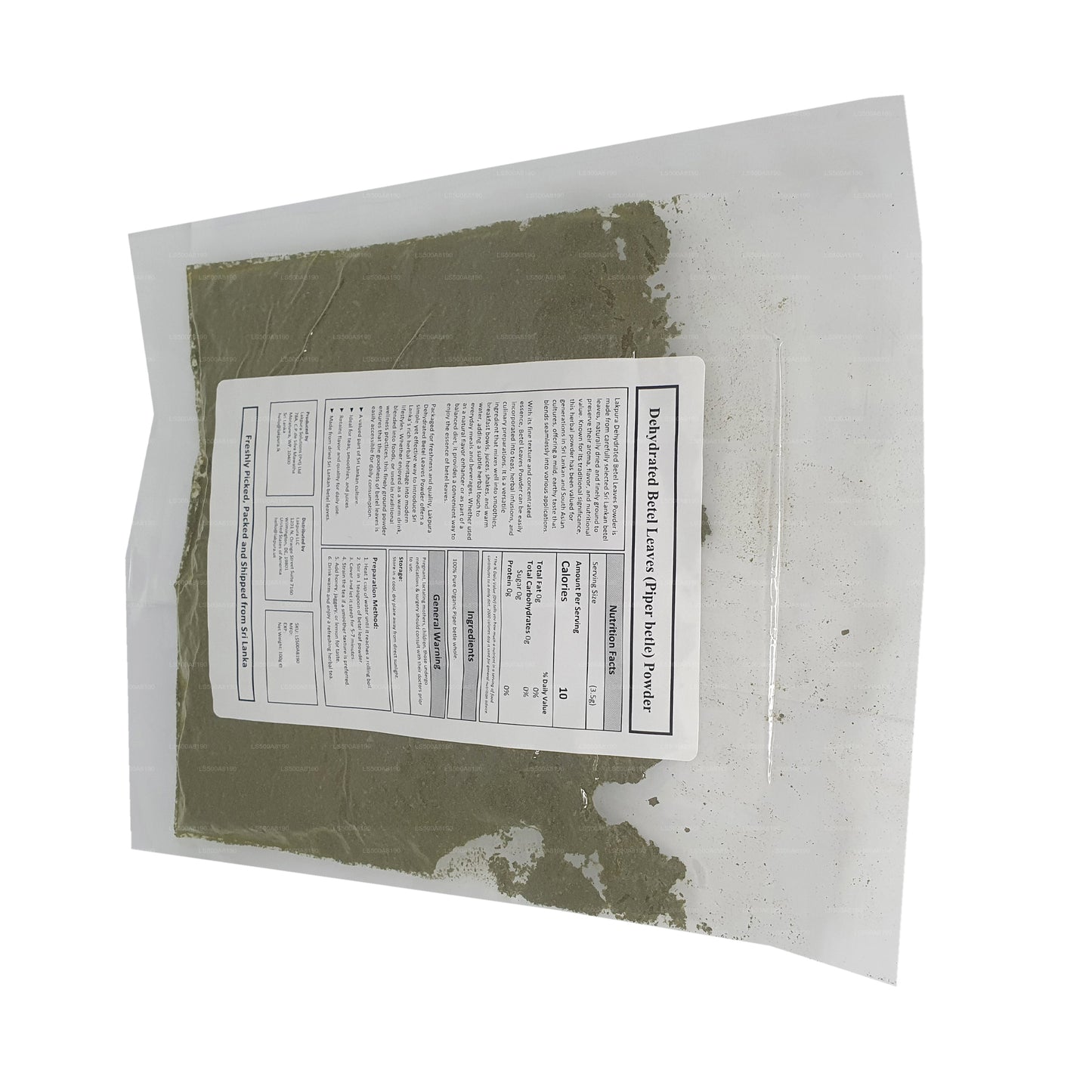 Lakpura dehydreret betelbladpulver (100 g)