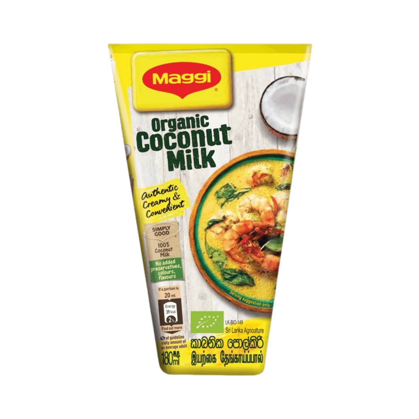 Maggi Organisk Flydende Kokosmælk (180 ml)