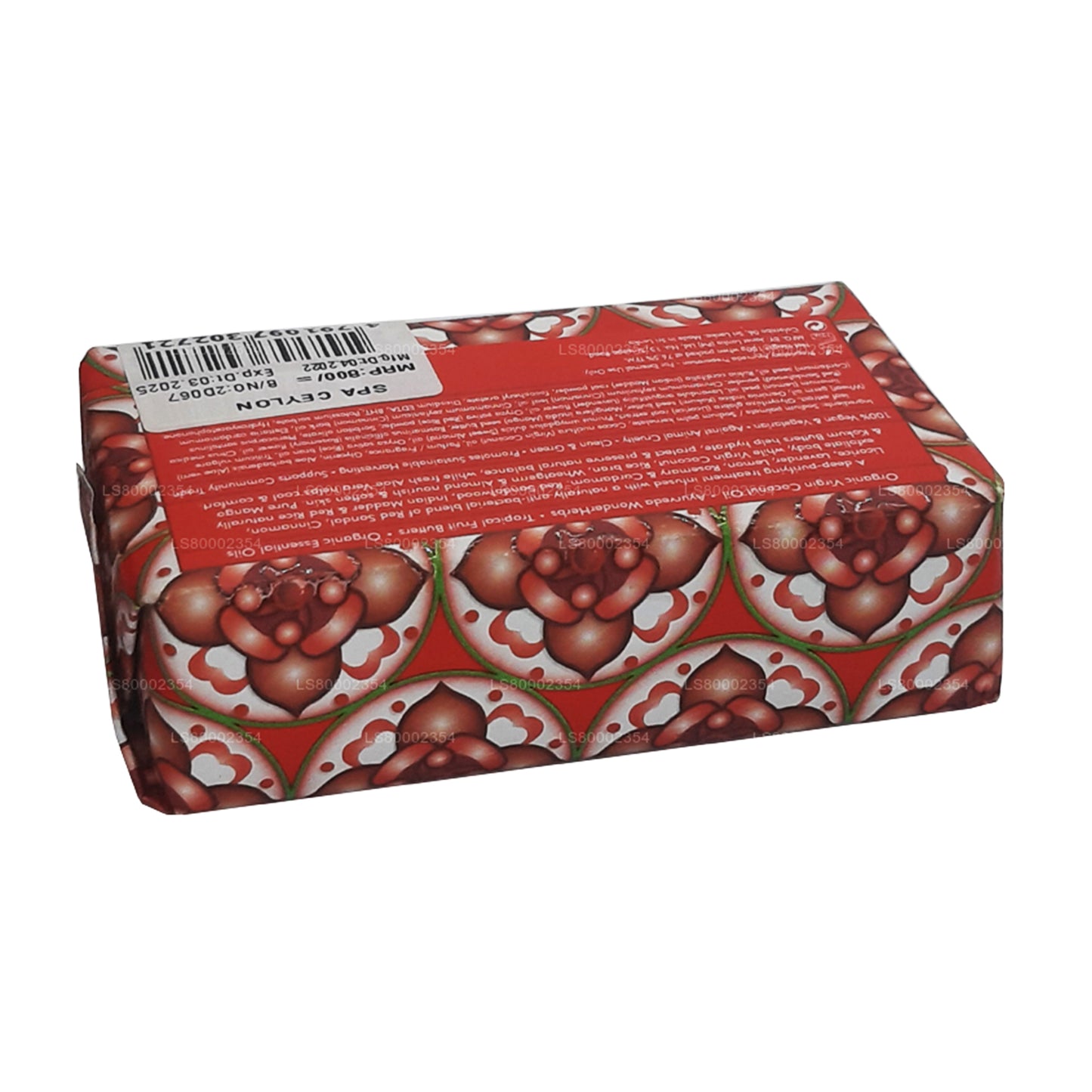 Spa Ceylon rød sandal og kanel Anti-bakteriel eksfolierende wellness-sæbe (100 g)