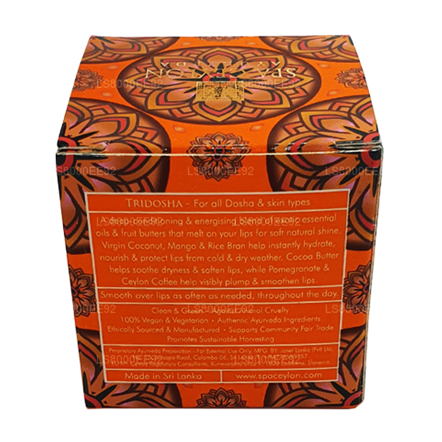 Spa Ceylon Ceylon Kaffe og kakao læbepomade (10g)