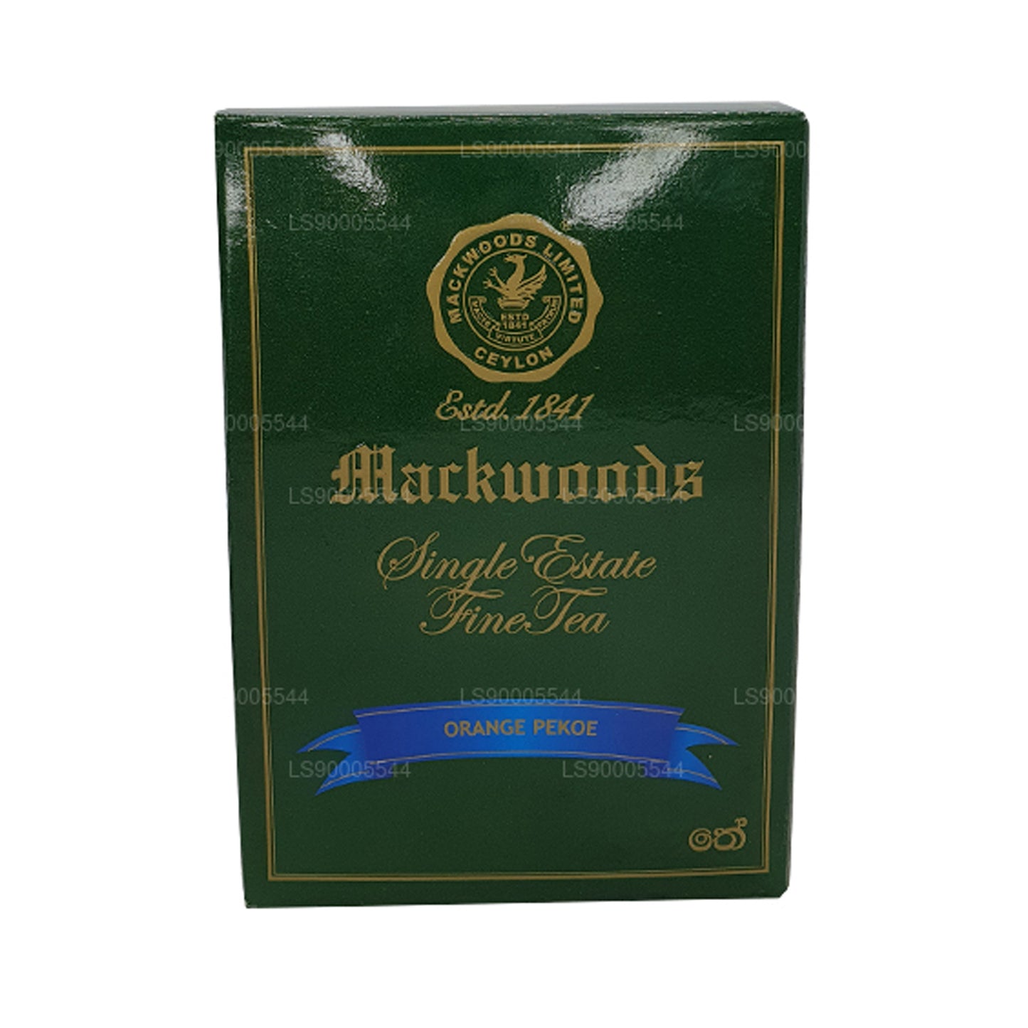 Mackwoods enkelt ejendom, løst blad, orange pekoe (op) i en karton (100 g)