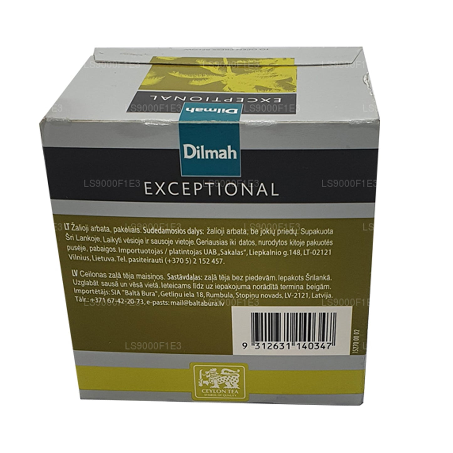 Dilmah Enestående Ceylon grøn te (40g) 20 teposer