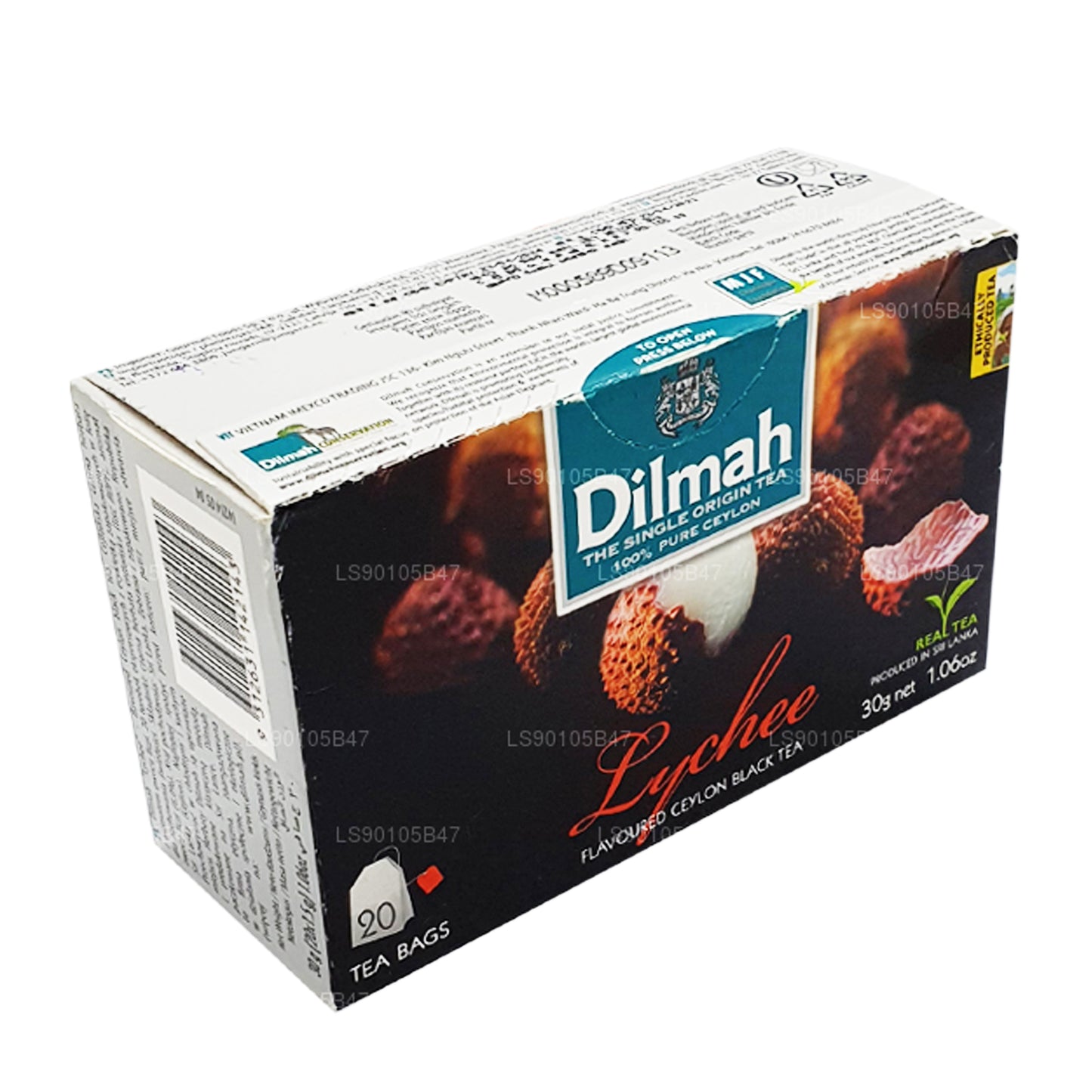 Dilmah Lychee aromatiseret sort te (30 g)