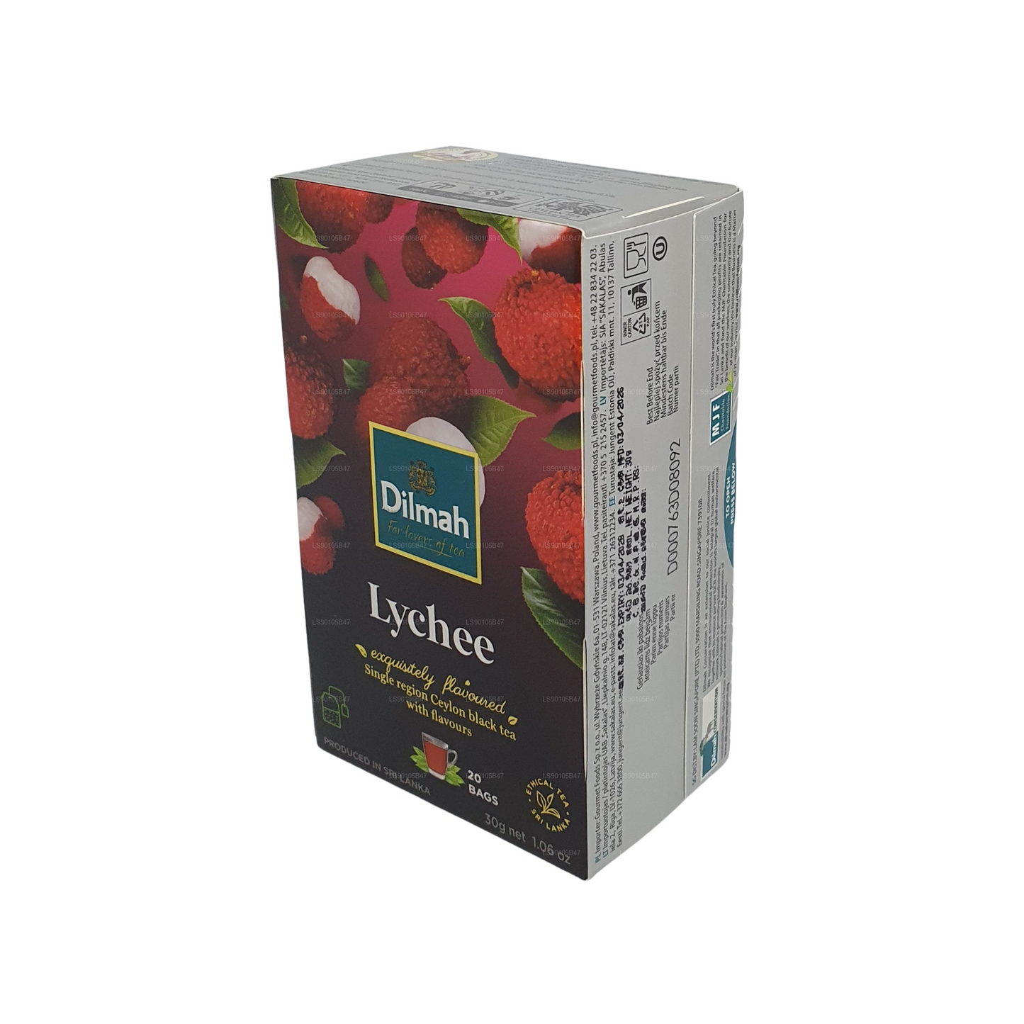 Dilmah Lychee aromatiseret sort te (30 g)