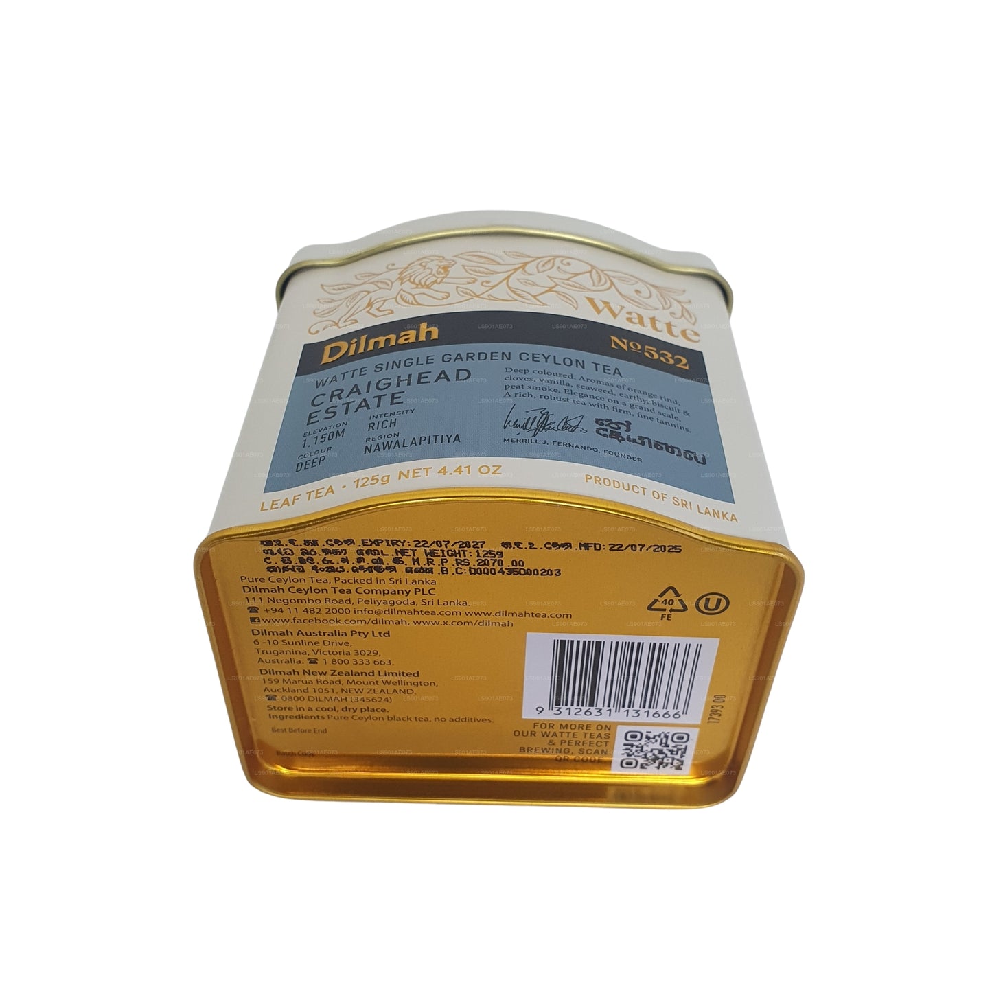 Dilmah Meda Watte Loose Leaf Te (125g)