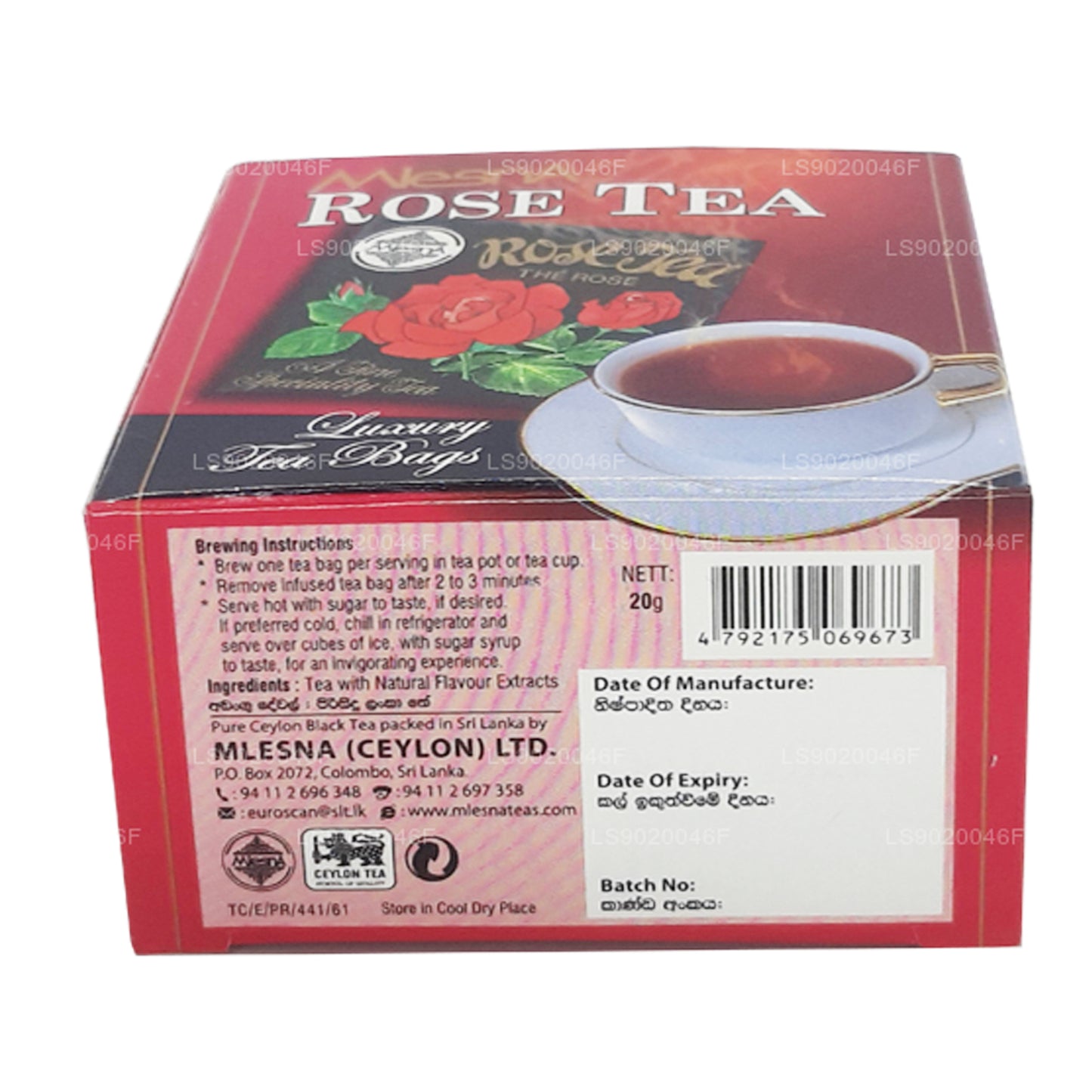 Mlesna Rose te (20g) 10 luksus teposer