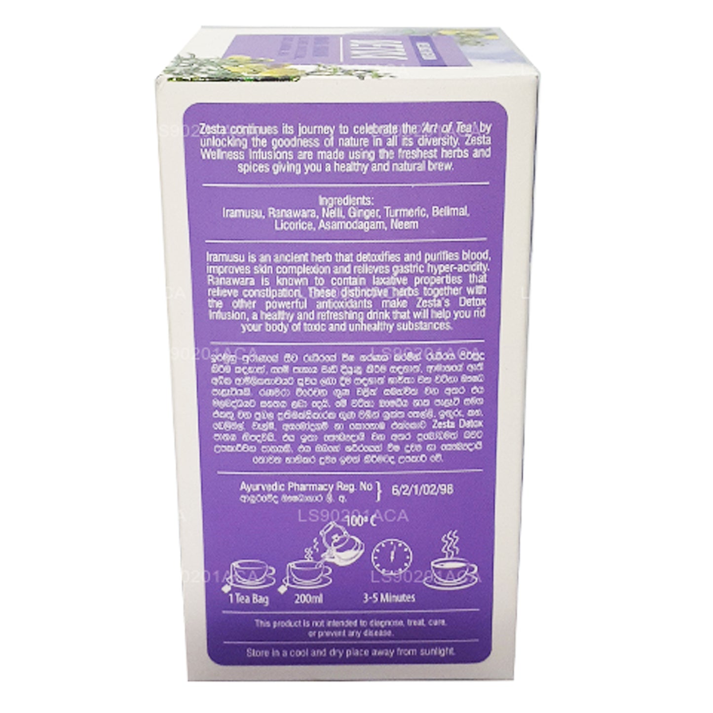 Zesta Detox Iramusu, Ranawara (40g) 20 teposer