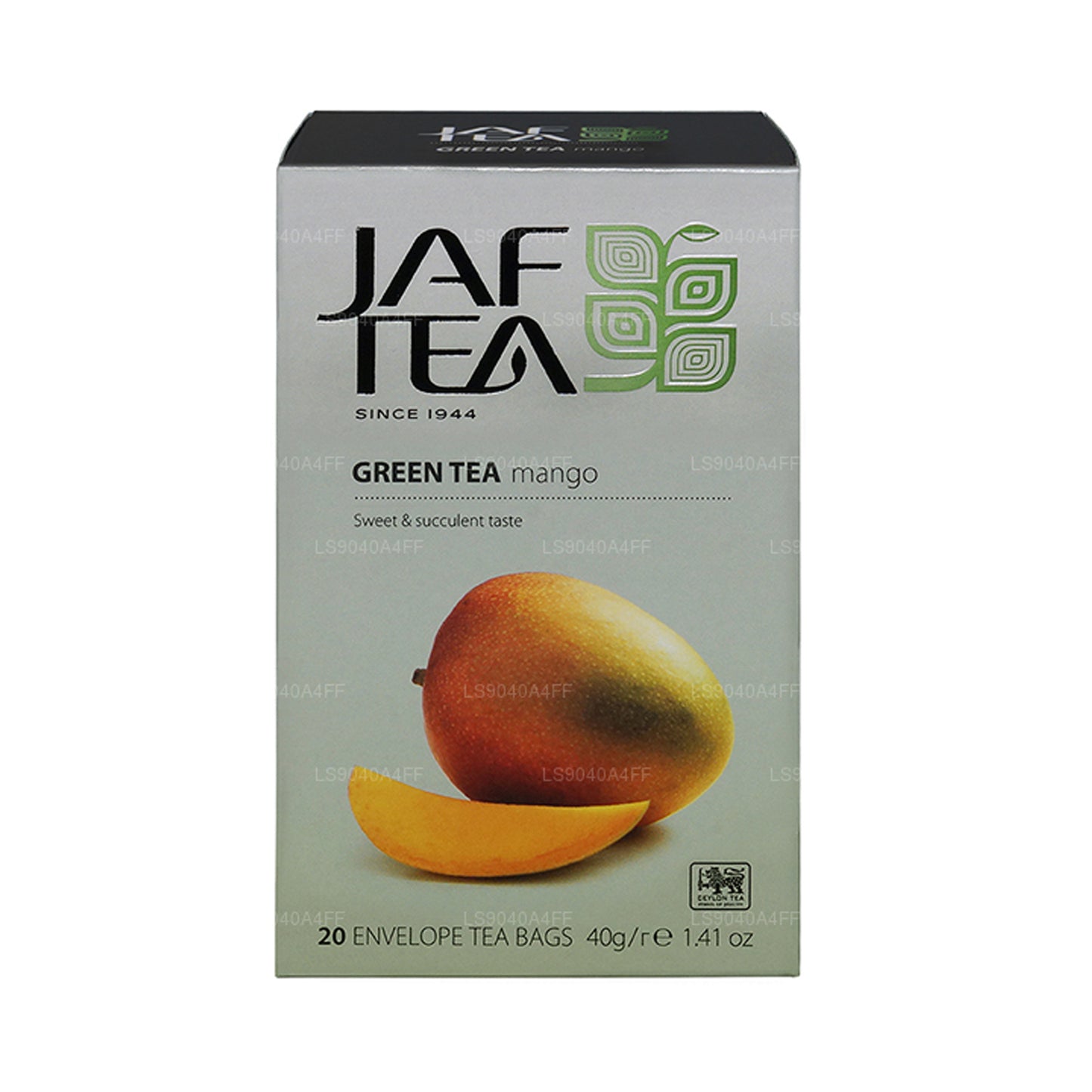 Jaf Tea Pure Green Collection Grøn te Mango Folie Envelop Teposer (40g)
