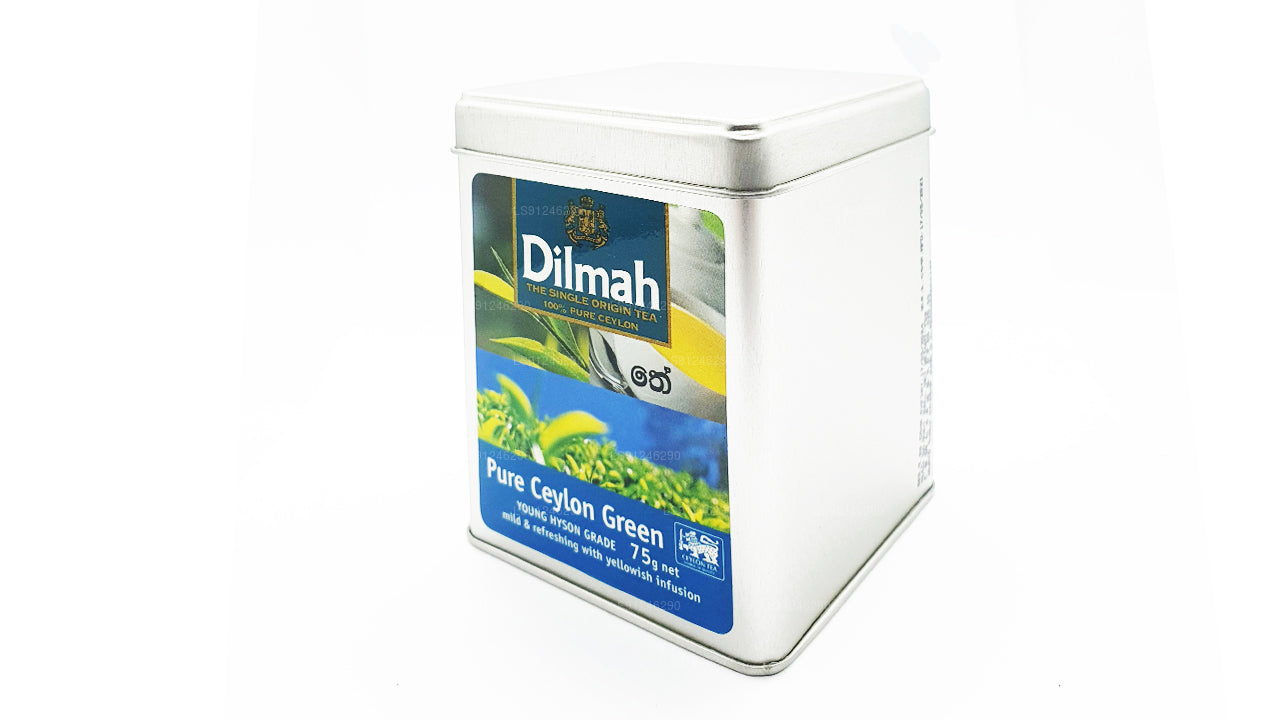 Dilmah Pure Ceylon grøn te (YOUNG HYSON GRADE) Løst bladte (75 g) Caddy