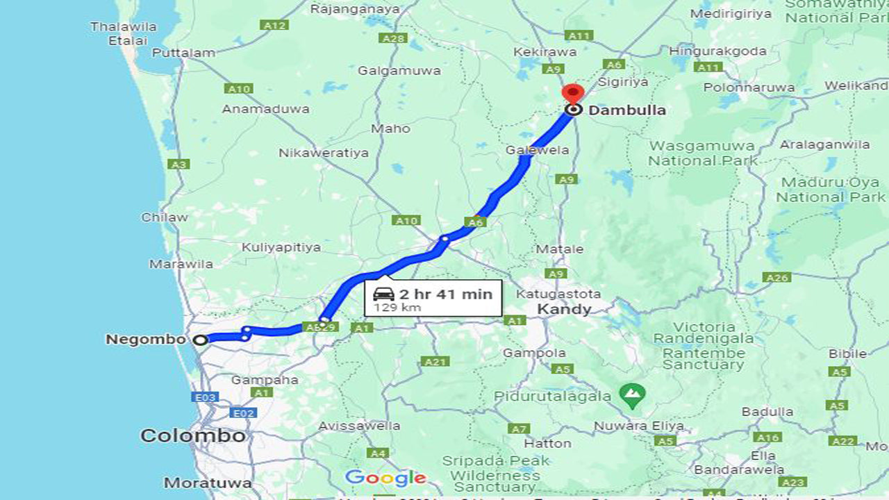 Privat transfer fra Dambulla by til Negombo by