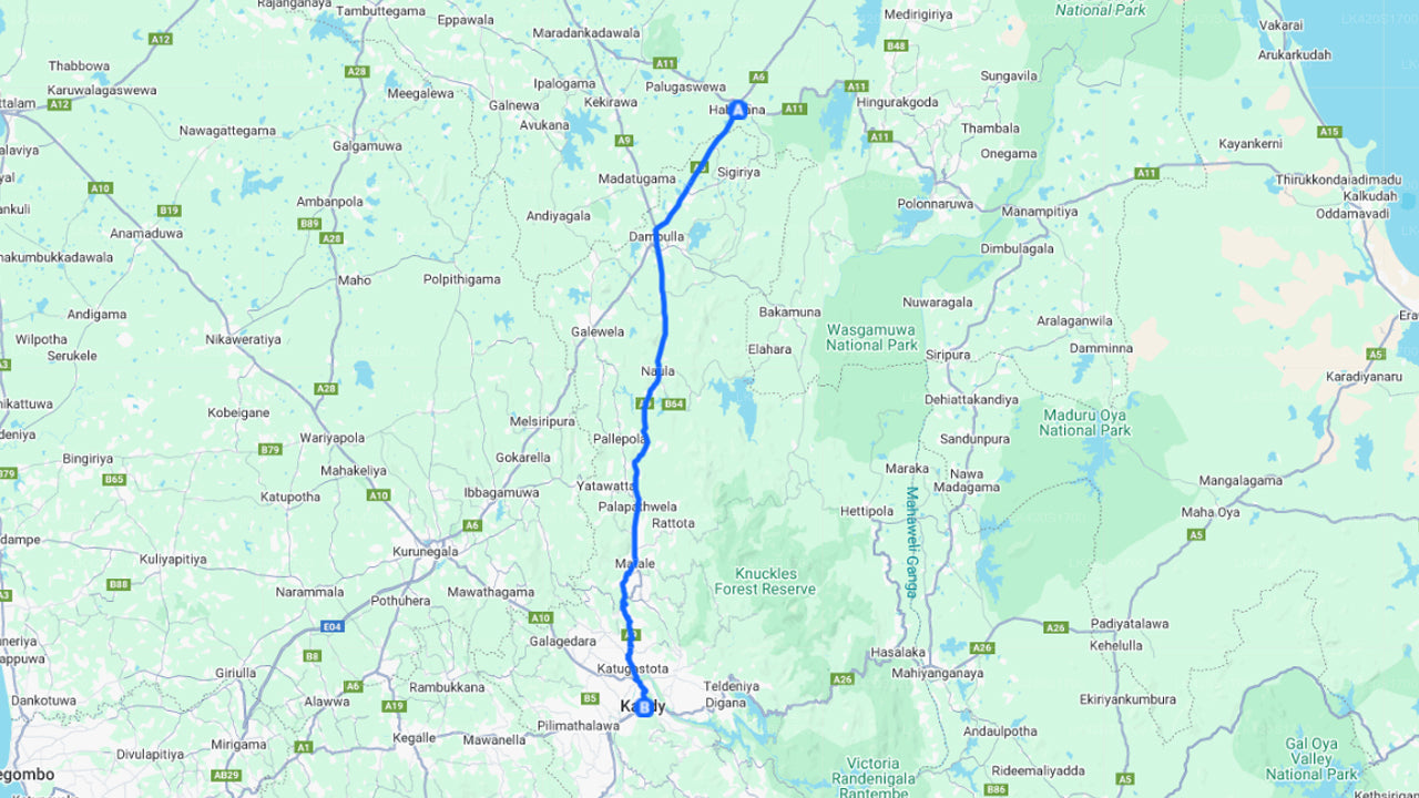 Privat overflytning fra Habarana by til Kandy by