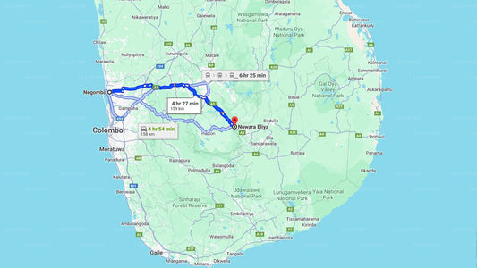 Negombo by til Nuwara Eliya by privat transfer
