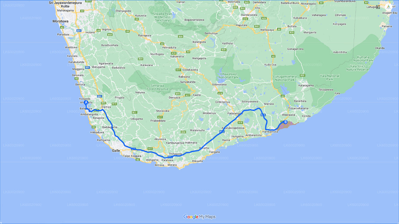 Bundala National Park Safari fra Ahungalla