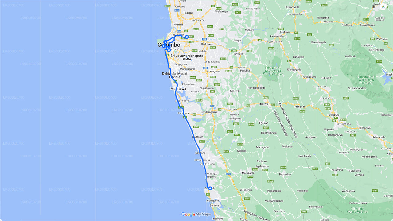 Colombo bytur fra Beruwala