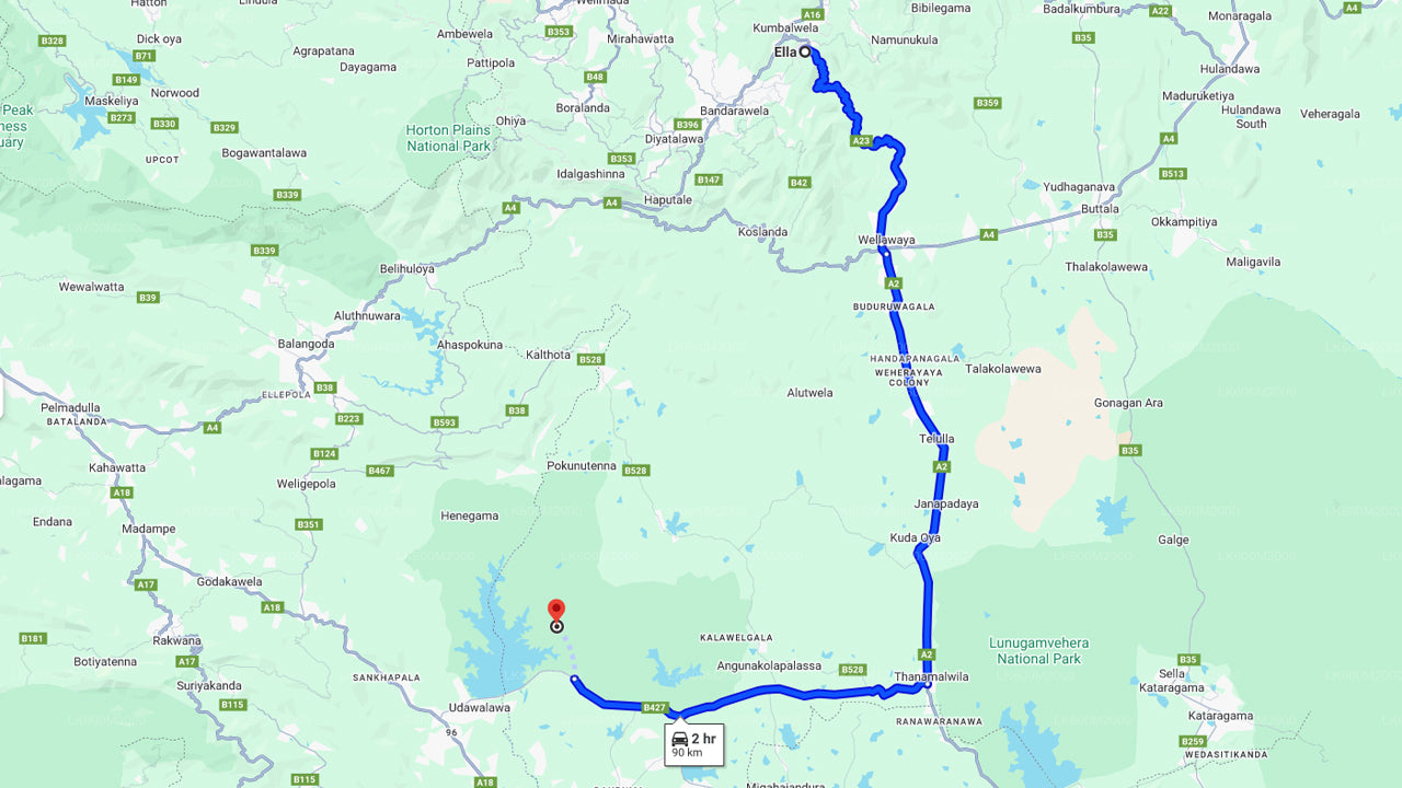 Udawalawe Nationalpark Safari fra Ella