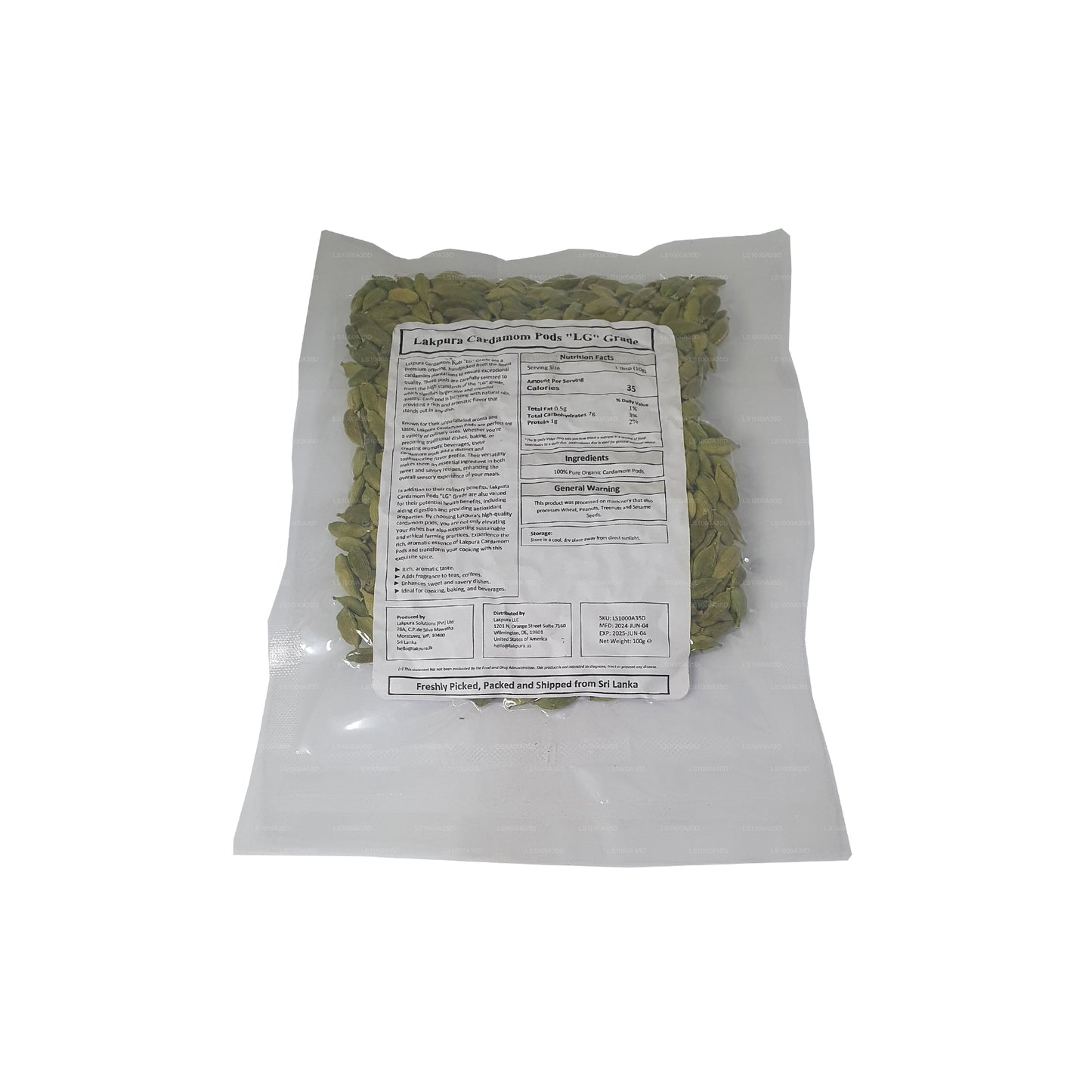 Lakpura Kardemomme Pods (100 g)