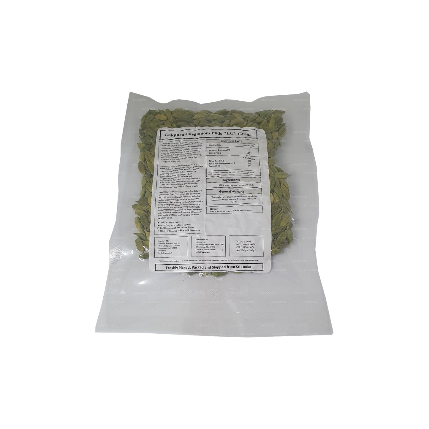 Lakpura Kardemomme Pods (100 g)