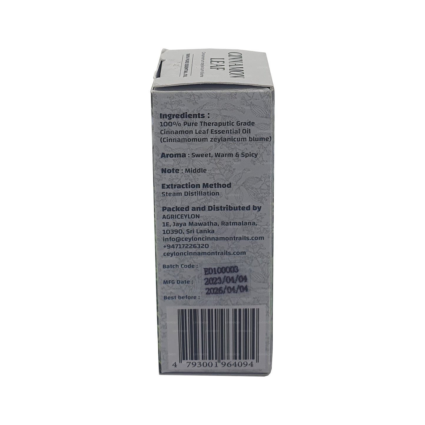 Ceylon Cinnamon Trails Cinnamon Leaf Essentiel Olie (10 ml)