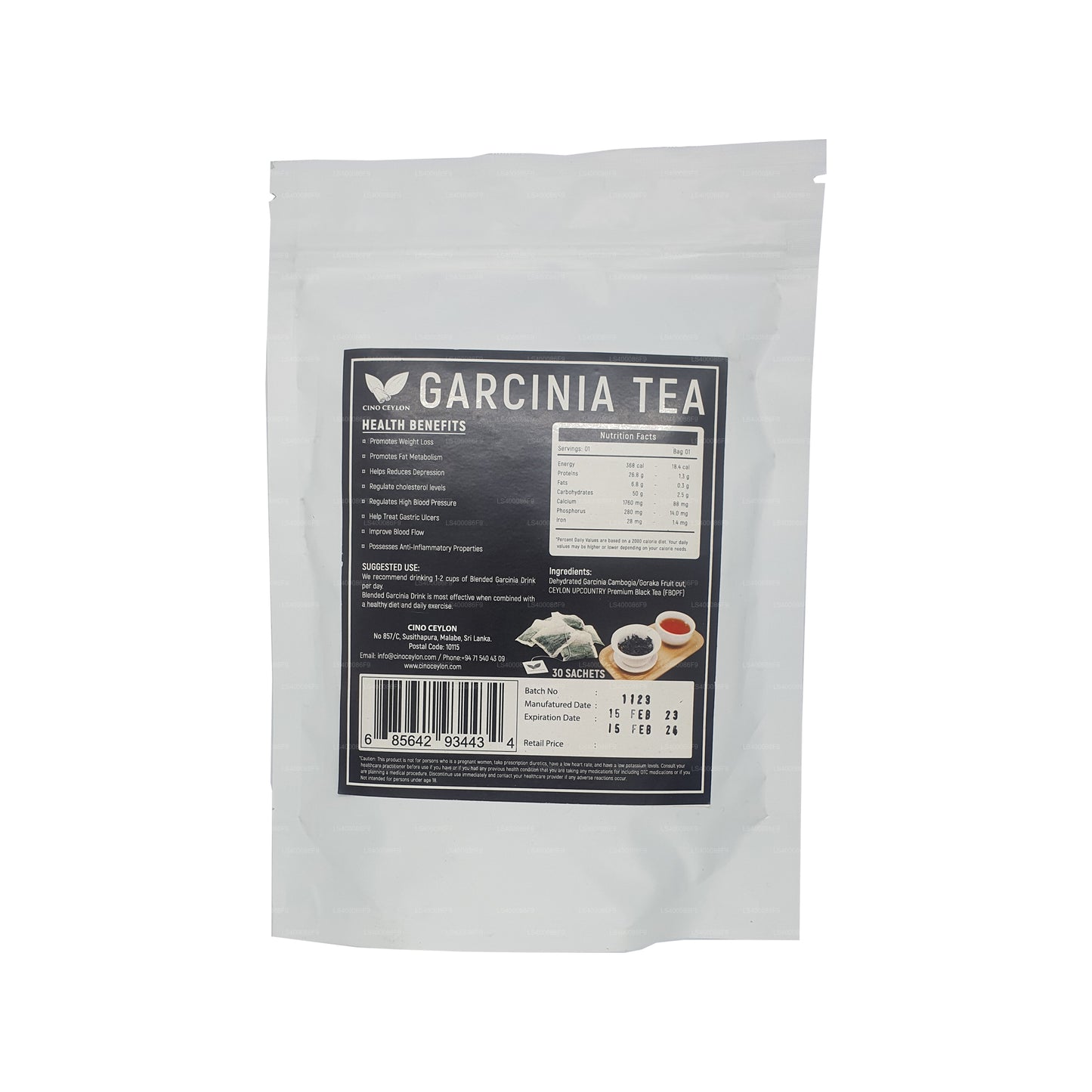 Cino Ceylon Garcinia te (30 teposer)