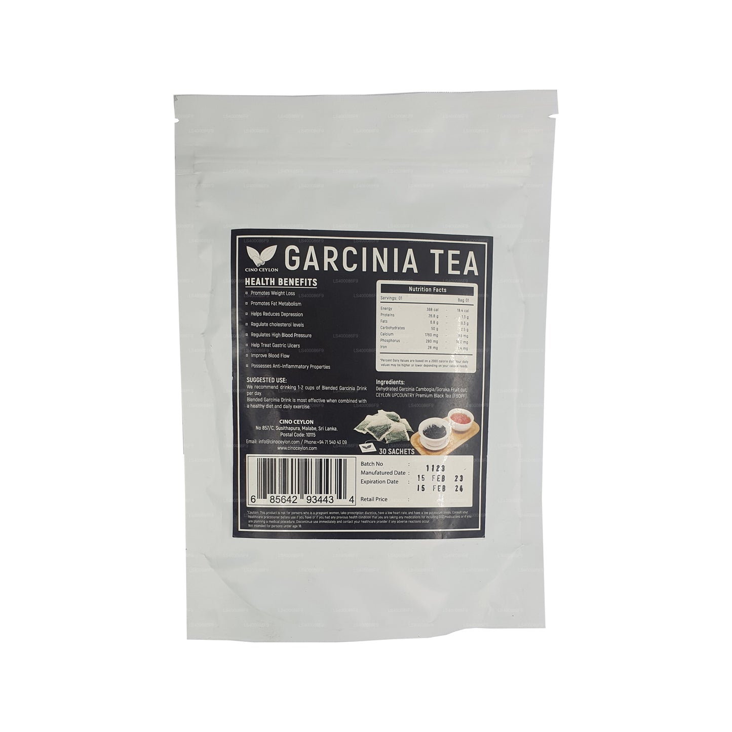 Cino Ceylon Garcinia te (30 teposer)