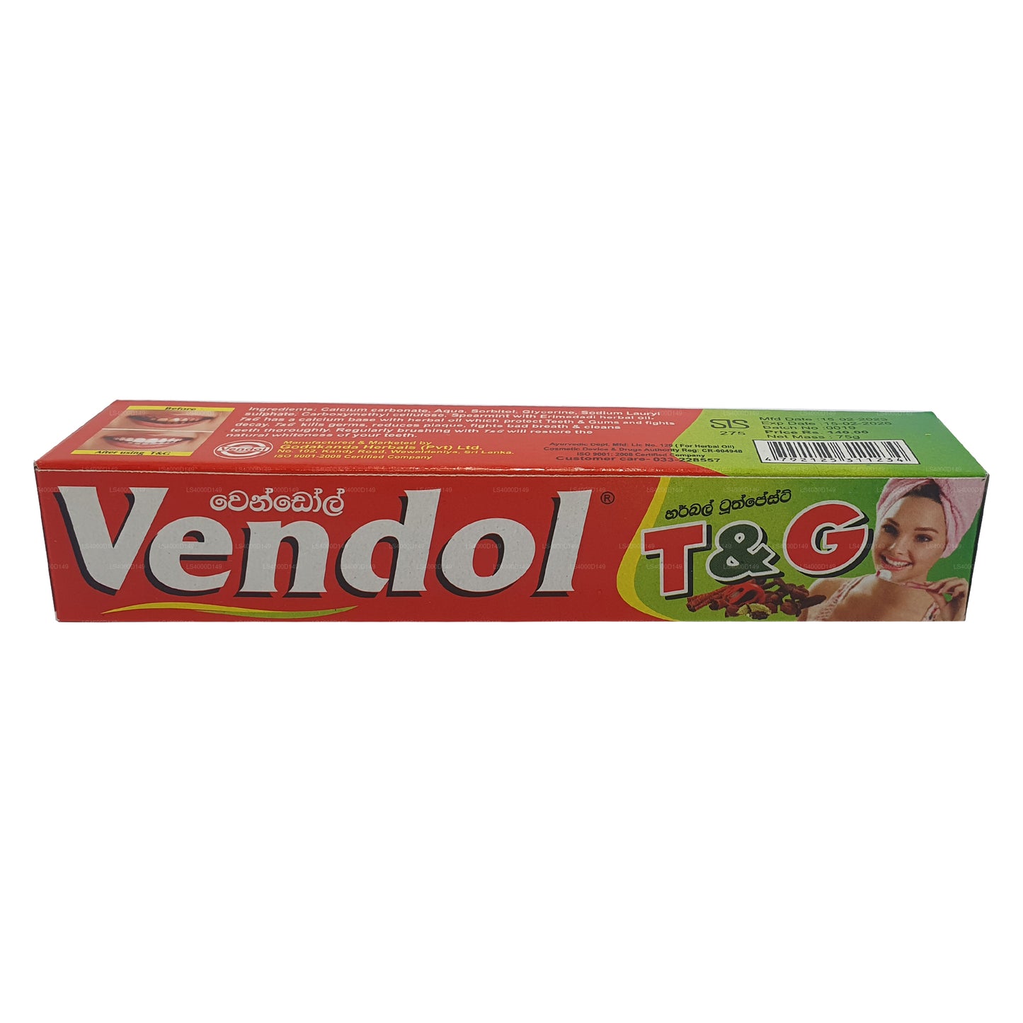Vendol T og G tandfase (135 g)