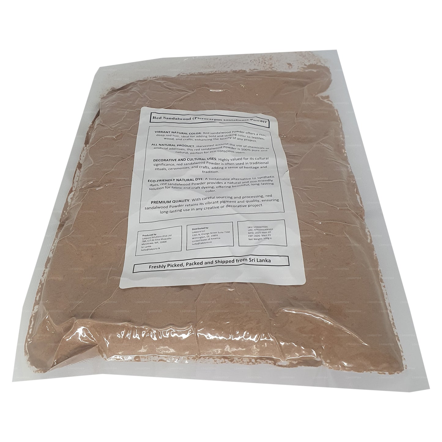 Lakpura rød sandeltræ pulver