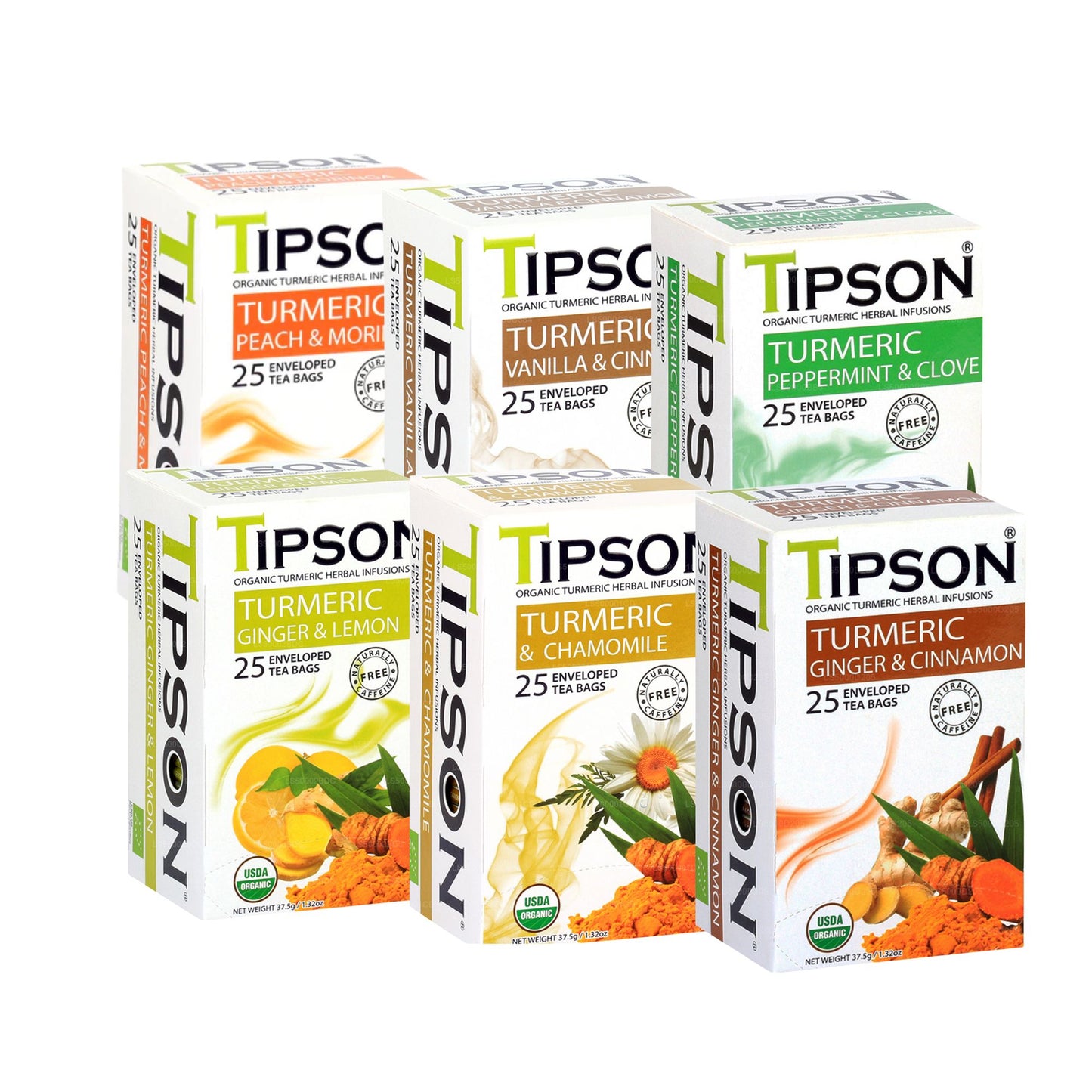 Tipson Tea Økologisk Gurkemeje Bundle - 6 Pakke (225 g)