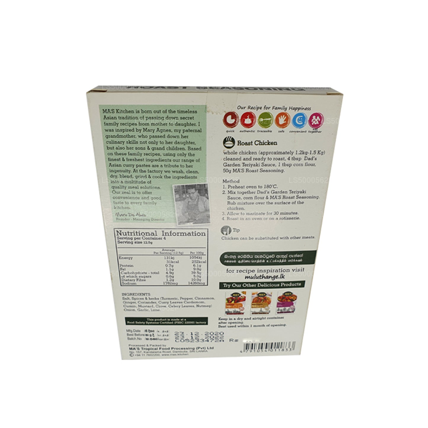 MA's Kitchen Roast Krydderier (50g)