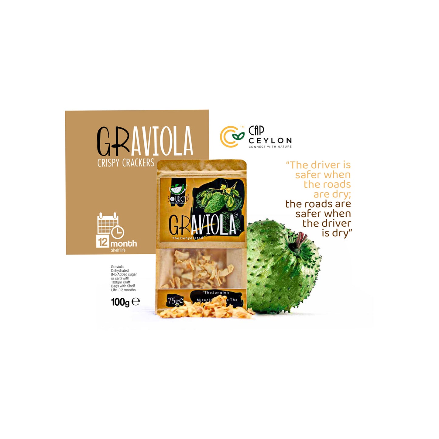 CAP Ceylon Graviola sprøde kiks (75g)