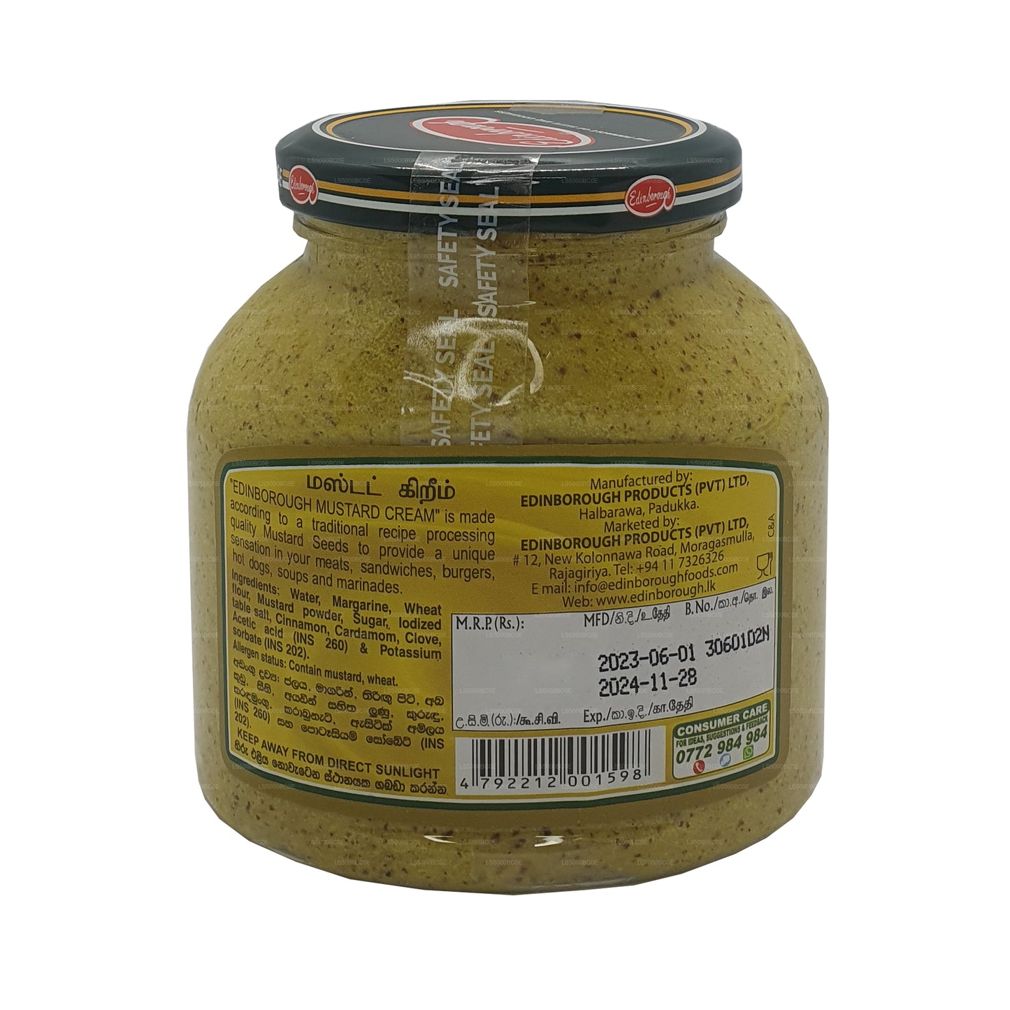 Edinhorough sennep creme (350 g)