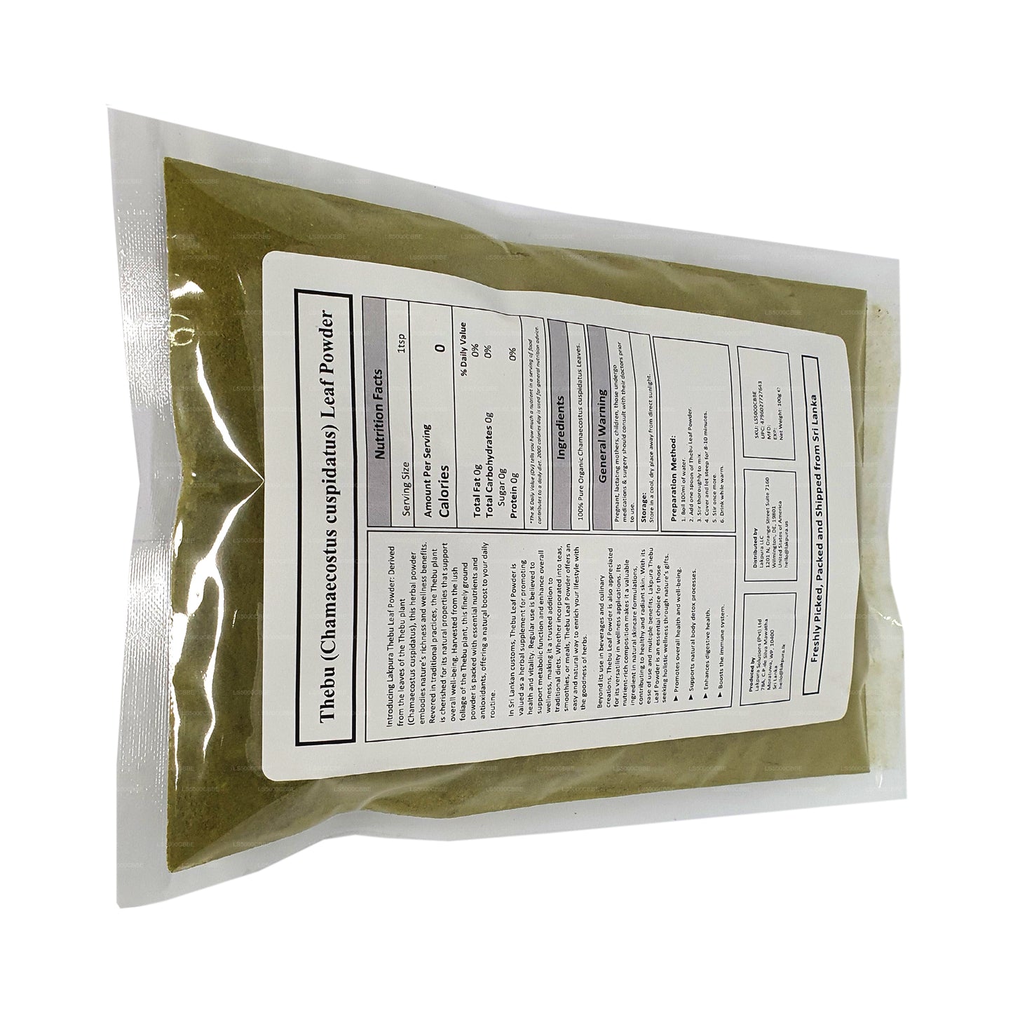 Lakpura Thebu bladpulver