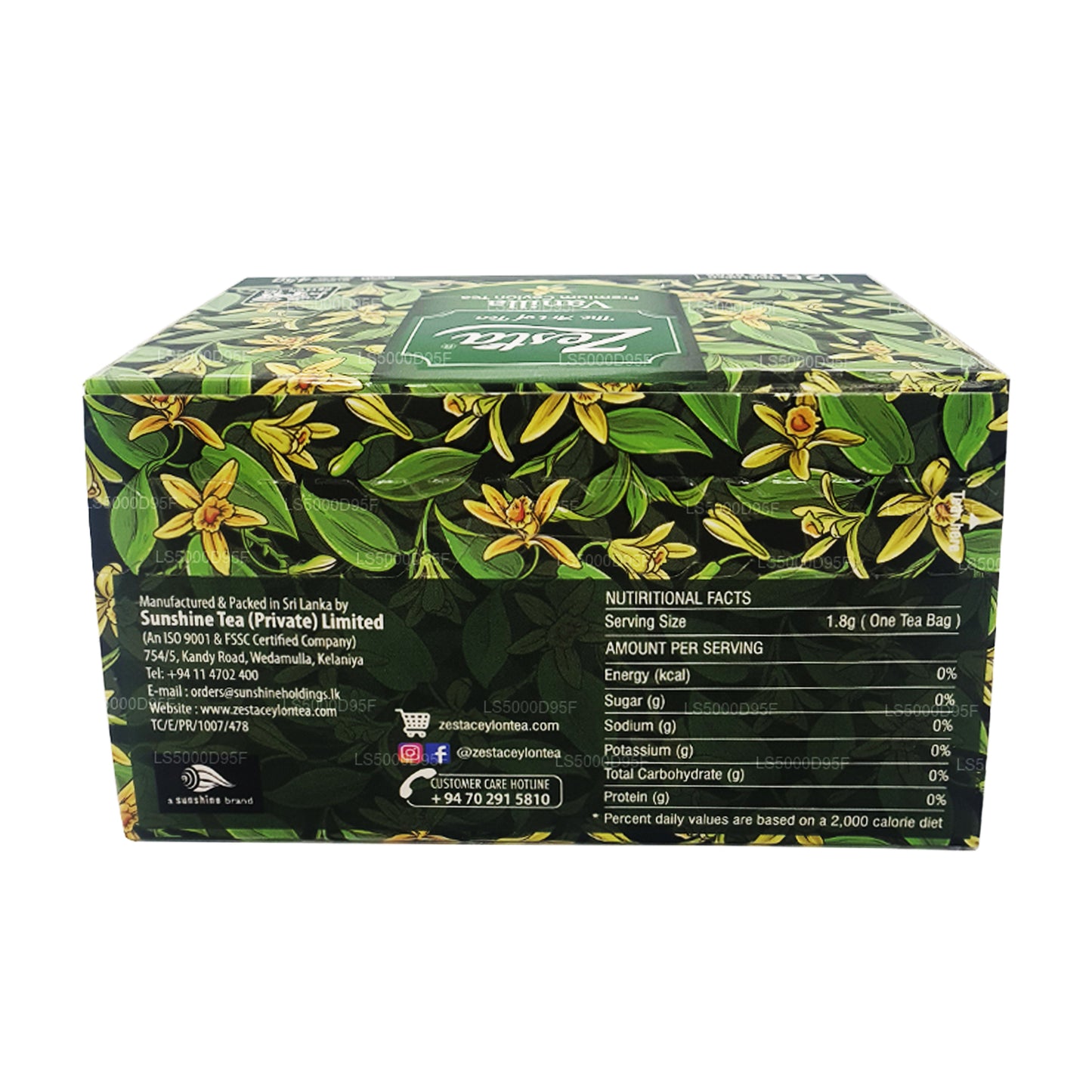 Zesta Vanilla Black Tea (45g) 25 teposer