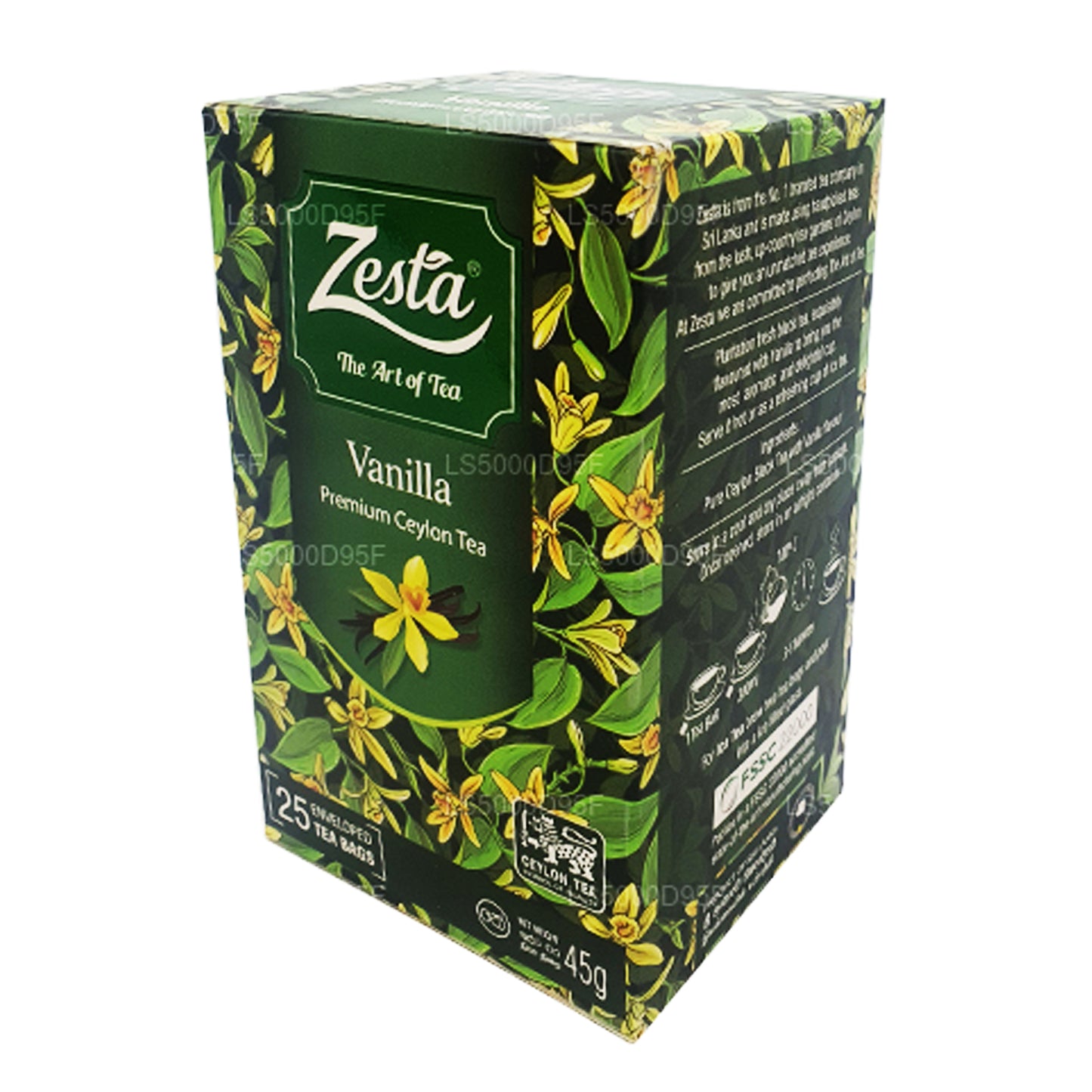 Zesta Vanilla Black Tea (45g) 25 teposer