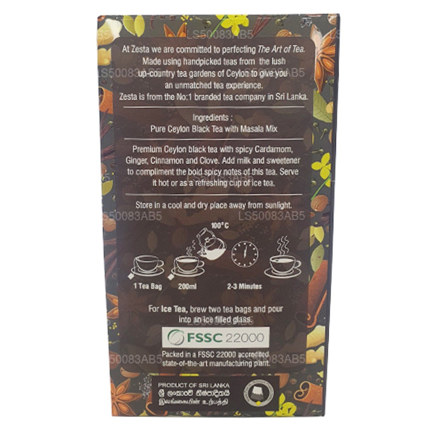 Zesta Masala Chai (45g) 25 teposer