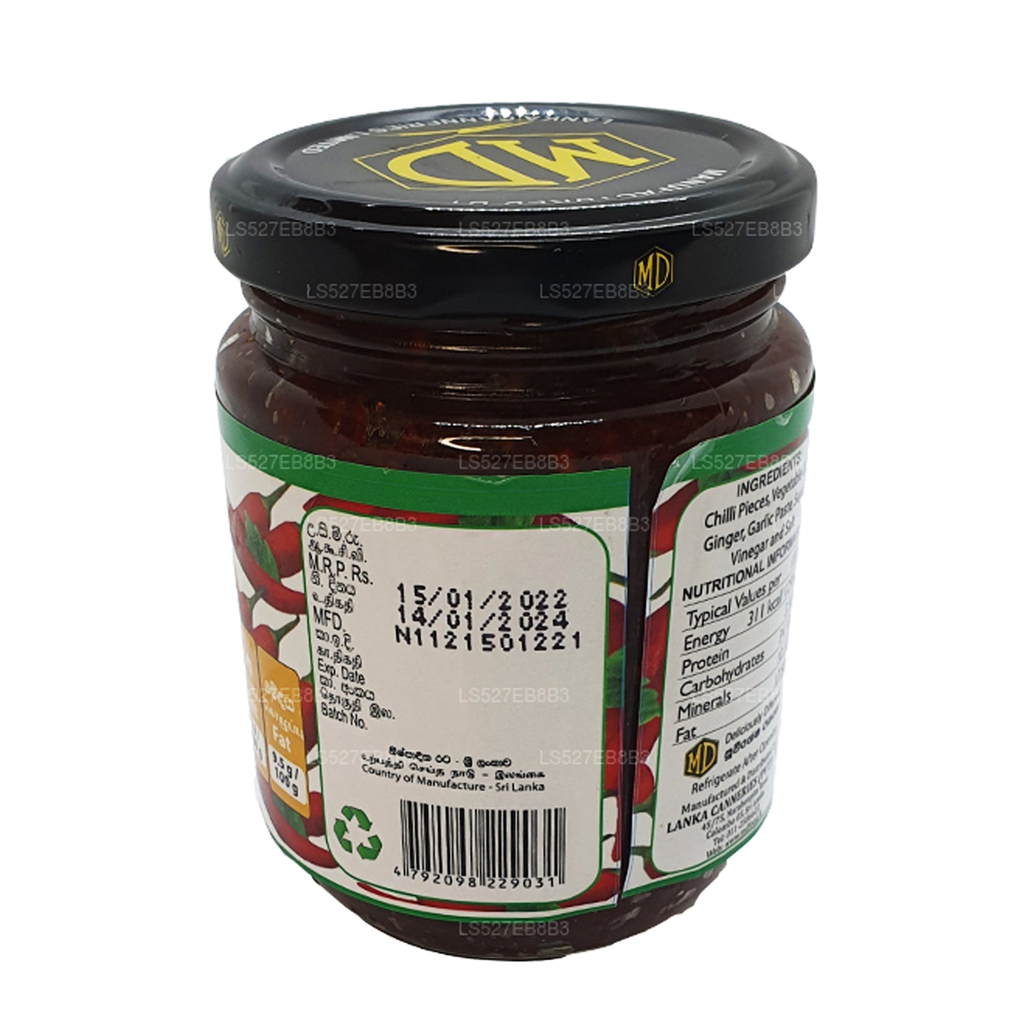 MD Vegetarisk Kinesisk Chilipasta (270g)