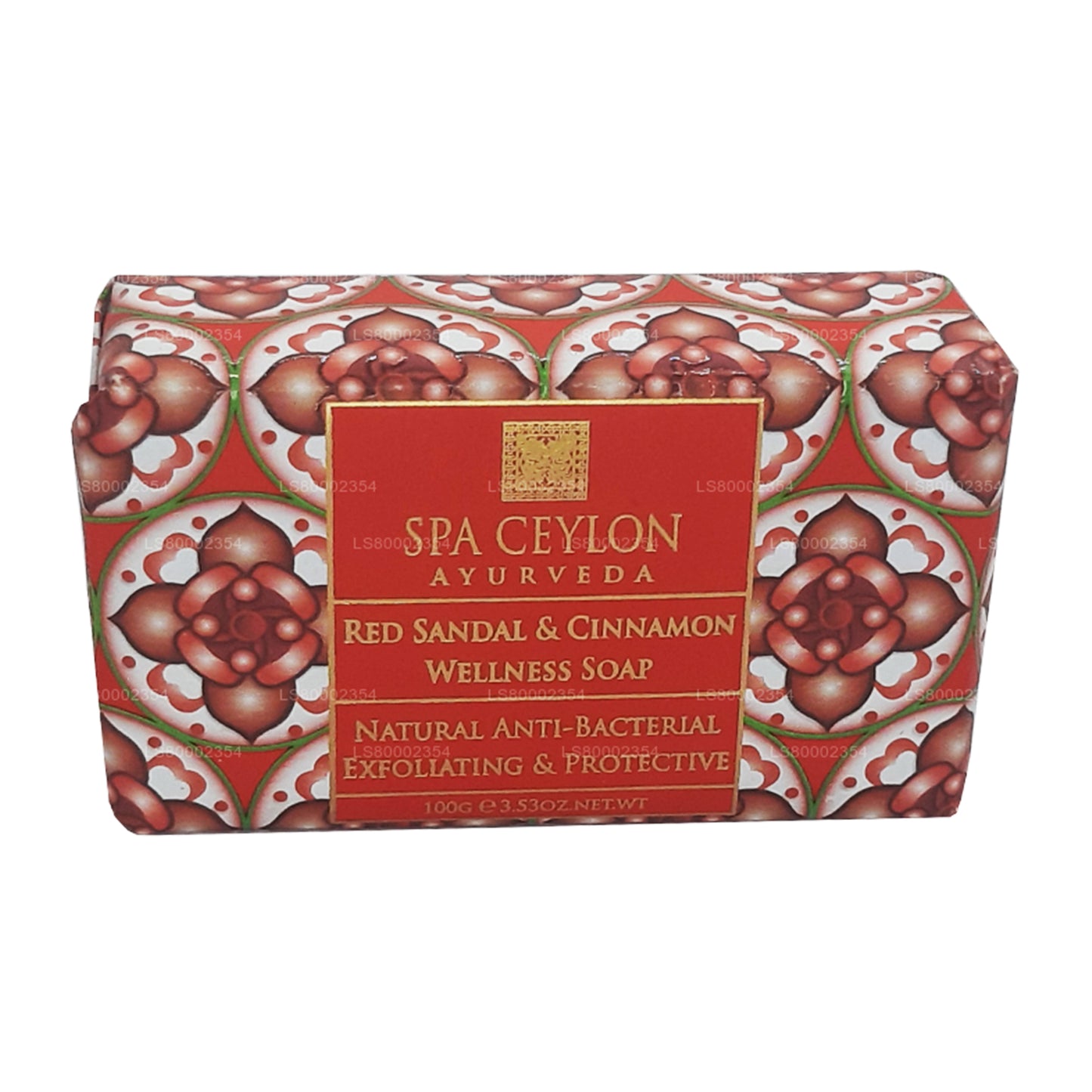 Spa Ceylon rød sandal og kanel Anti-bakteriel eksfolierende wellness-sæbe (100 g)