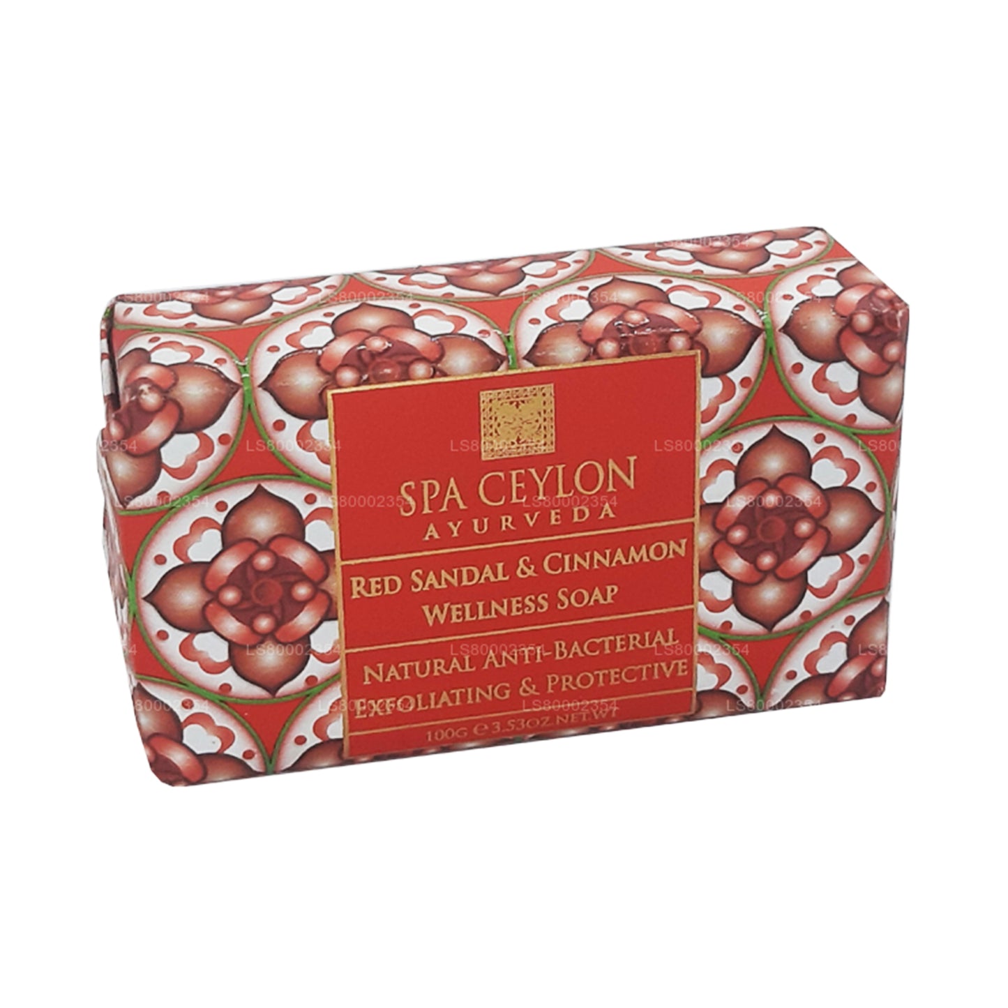 Spa Ceylon rød sandal og kanel Anti-bakteriel eksfolierende wellness-sæbe (100 g)
