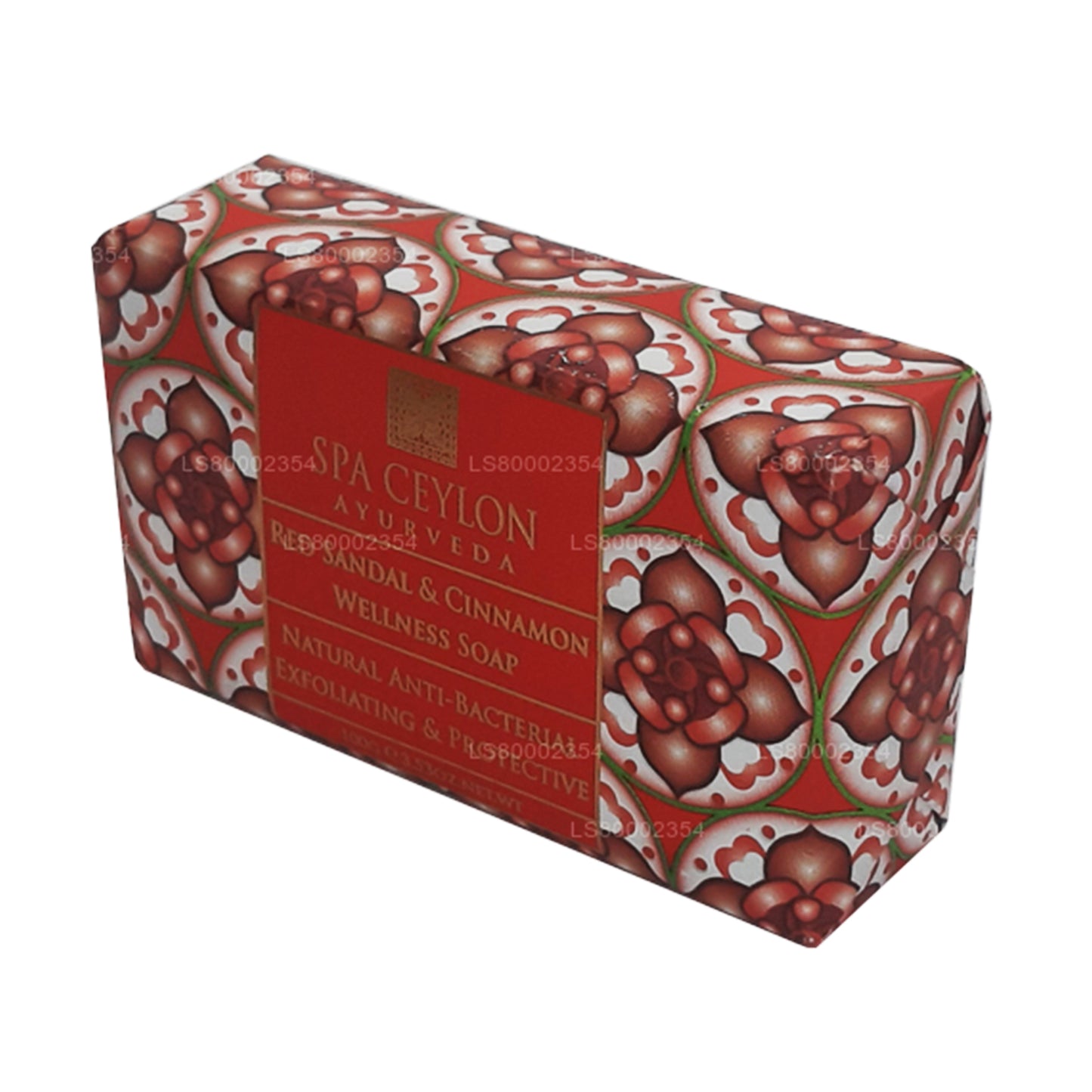 Spa Ceylon rød sandal og kanel Anti-bakteriel eksfolierende wellness-sæbe (100 g)