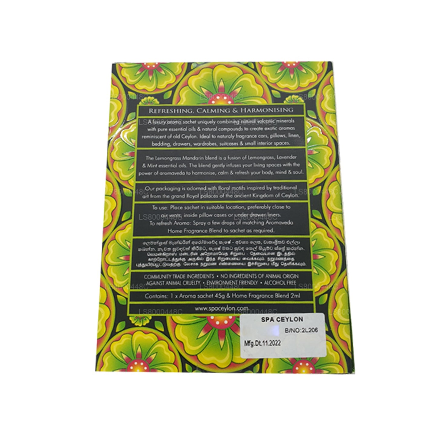 Spa Ceylon Citrongræs Mandarin Aromaveda Aroma Pose (45 g)