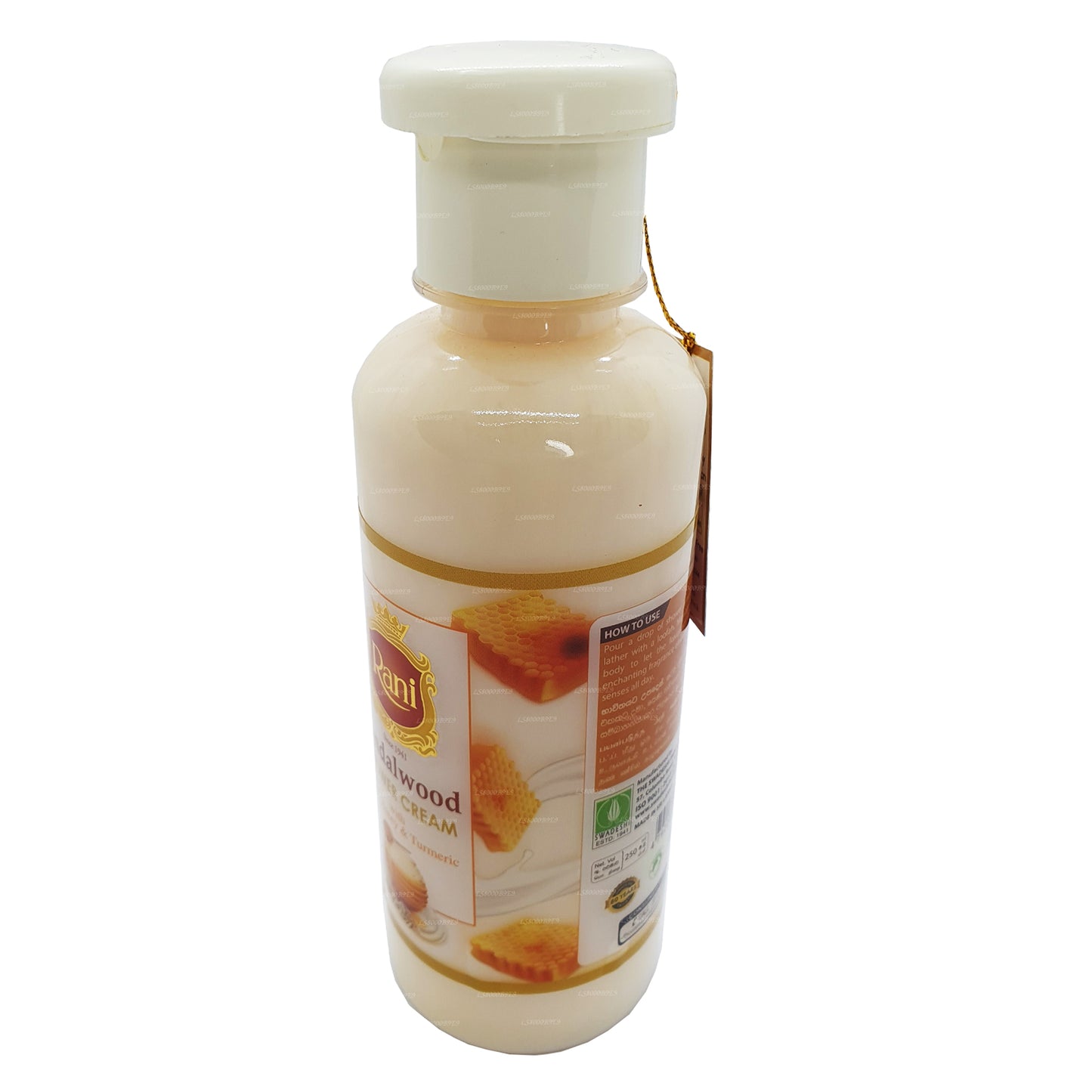 Swadeshi Rani sandeltræ brusecreme med mælk, honning og gurkemeje (250 ml)