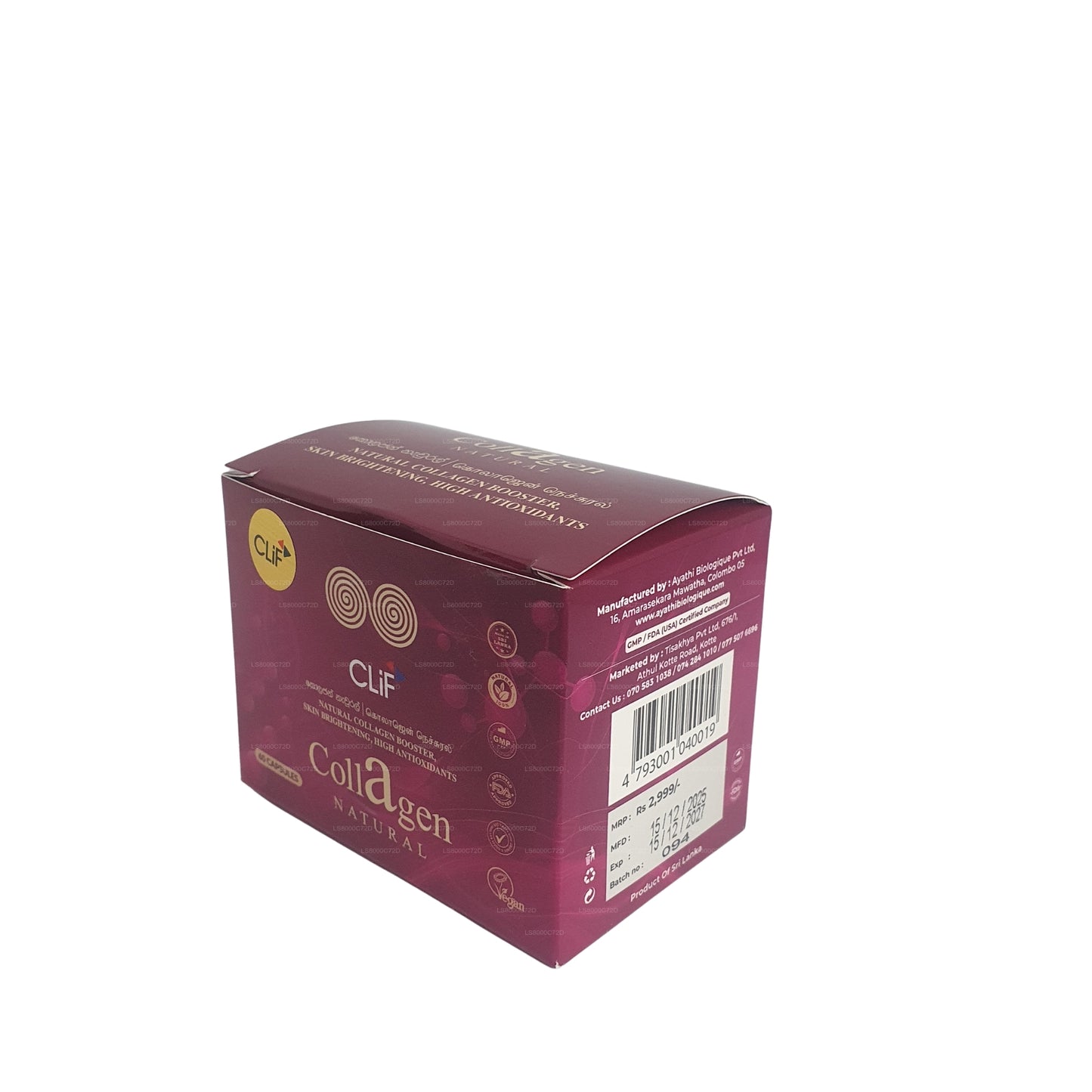 Clif Collagen Natural (60 kapsler)