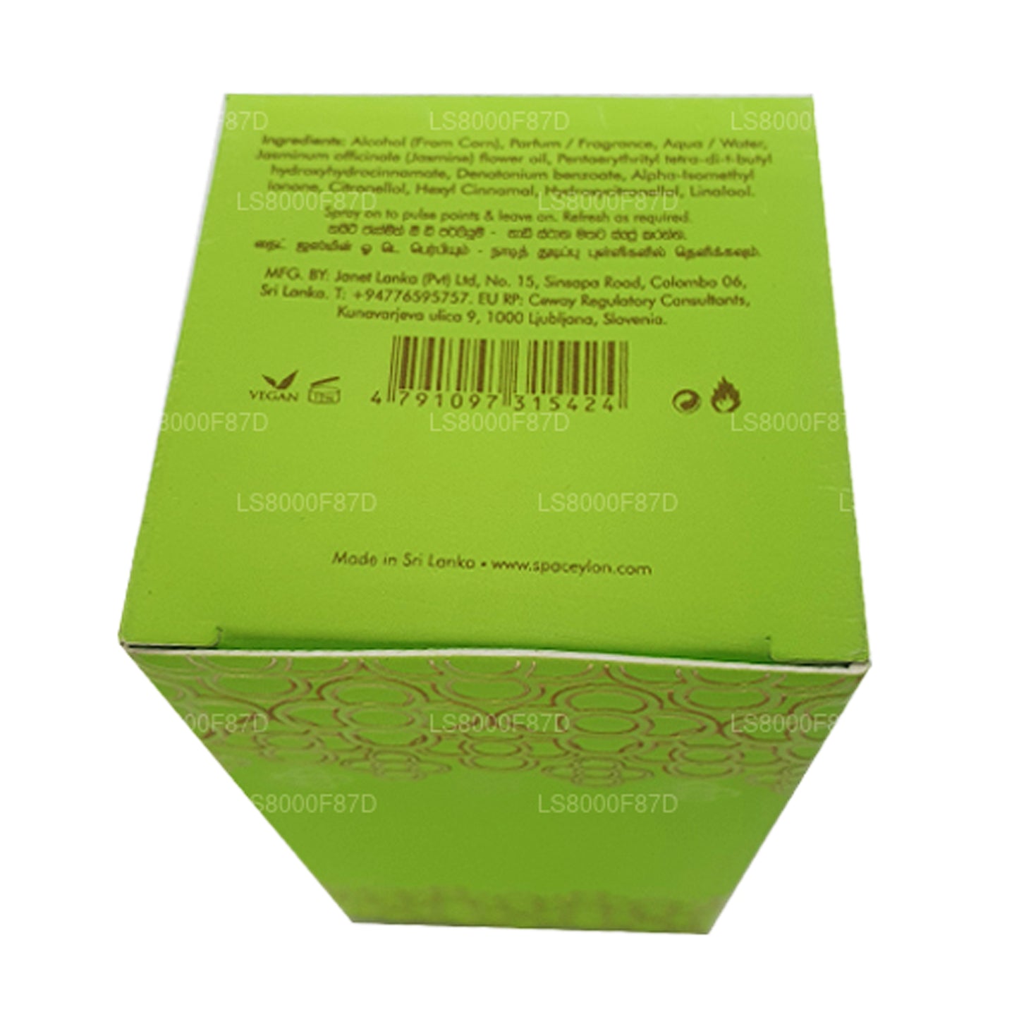 Spa Ceylon Night Jasmine Eau De Parfume æterisk olie blandet (50 ml)